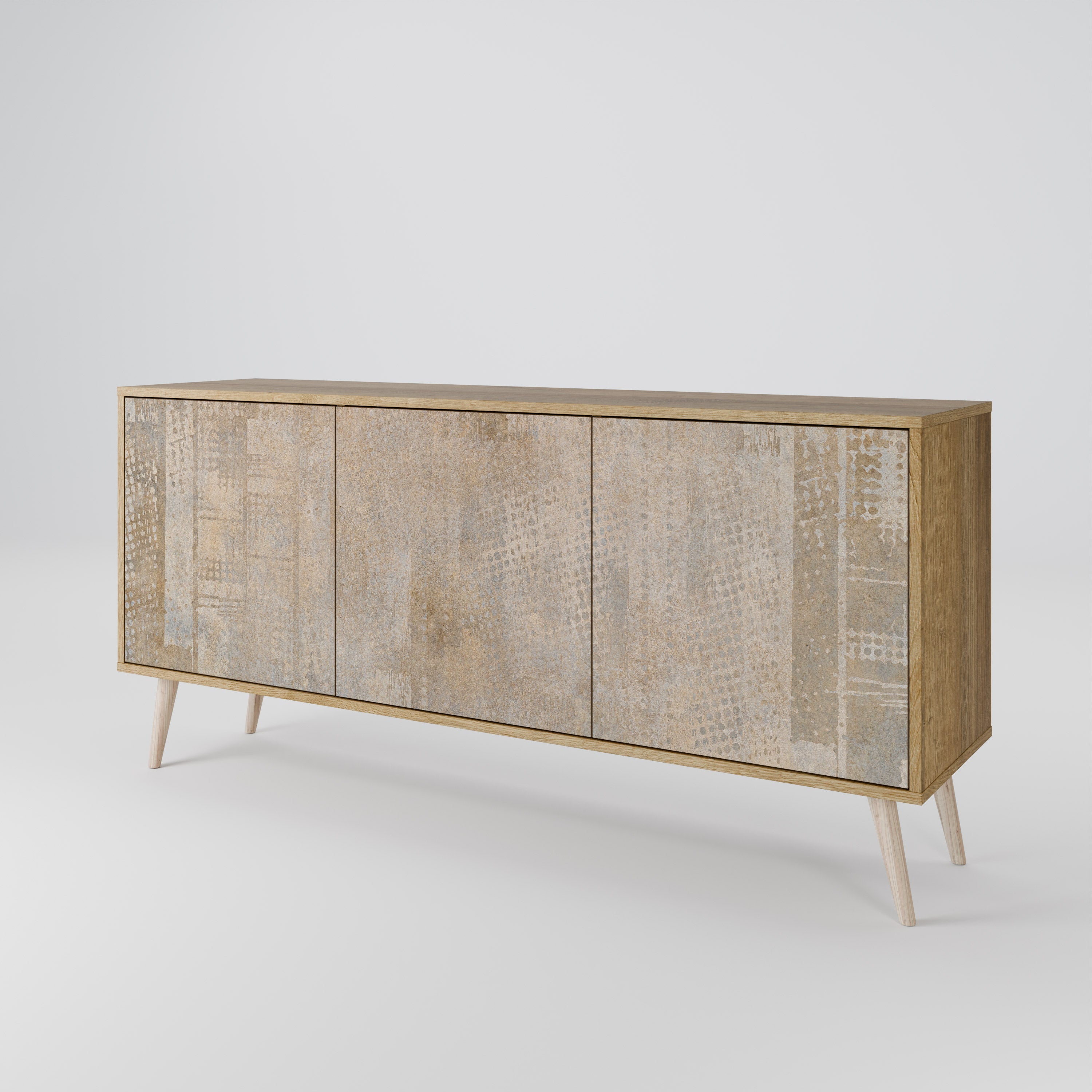 Buffet 3 portes effet chêne