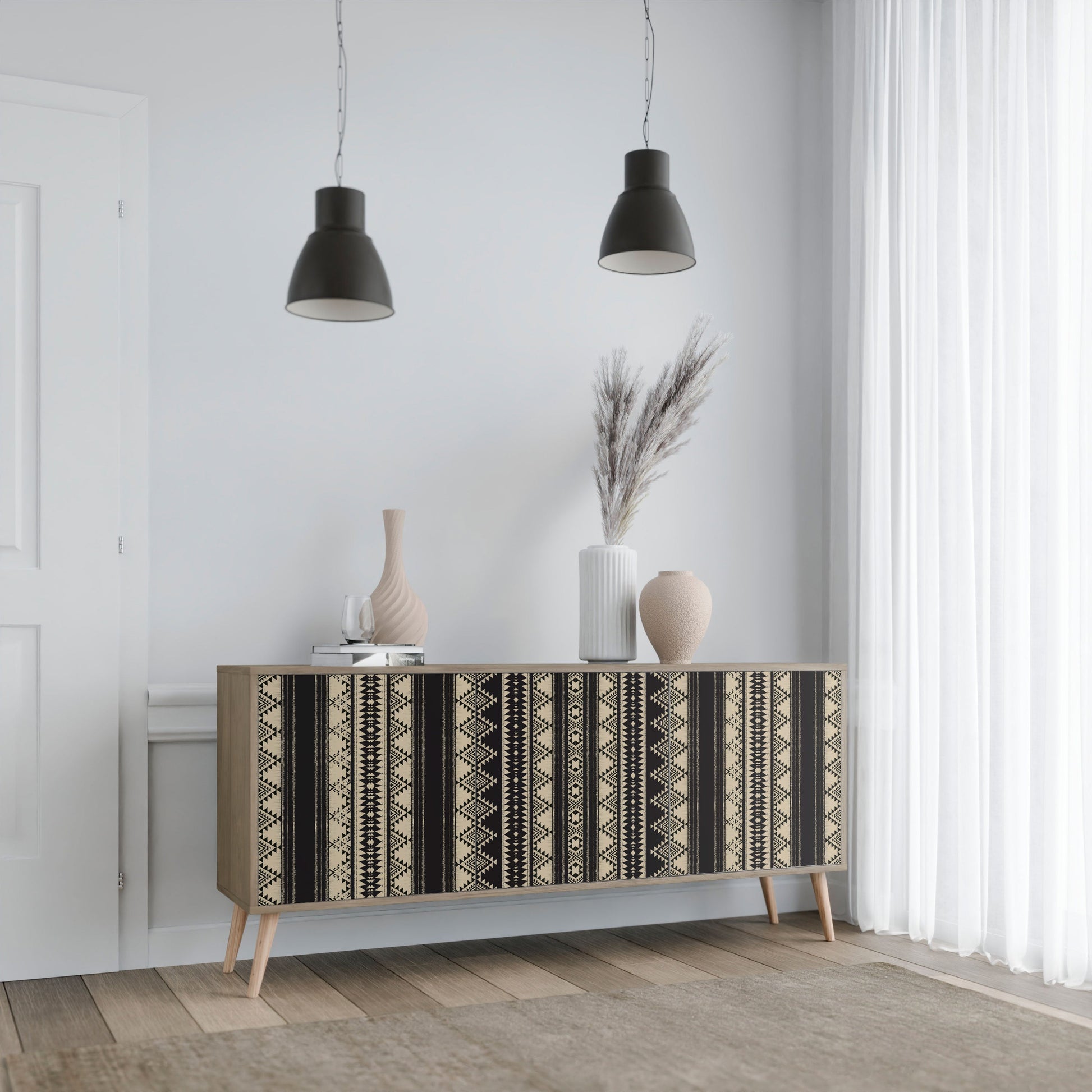 Buffet 3 portes AZTEC effet chêne
