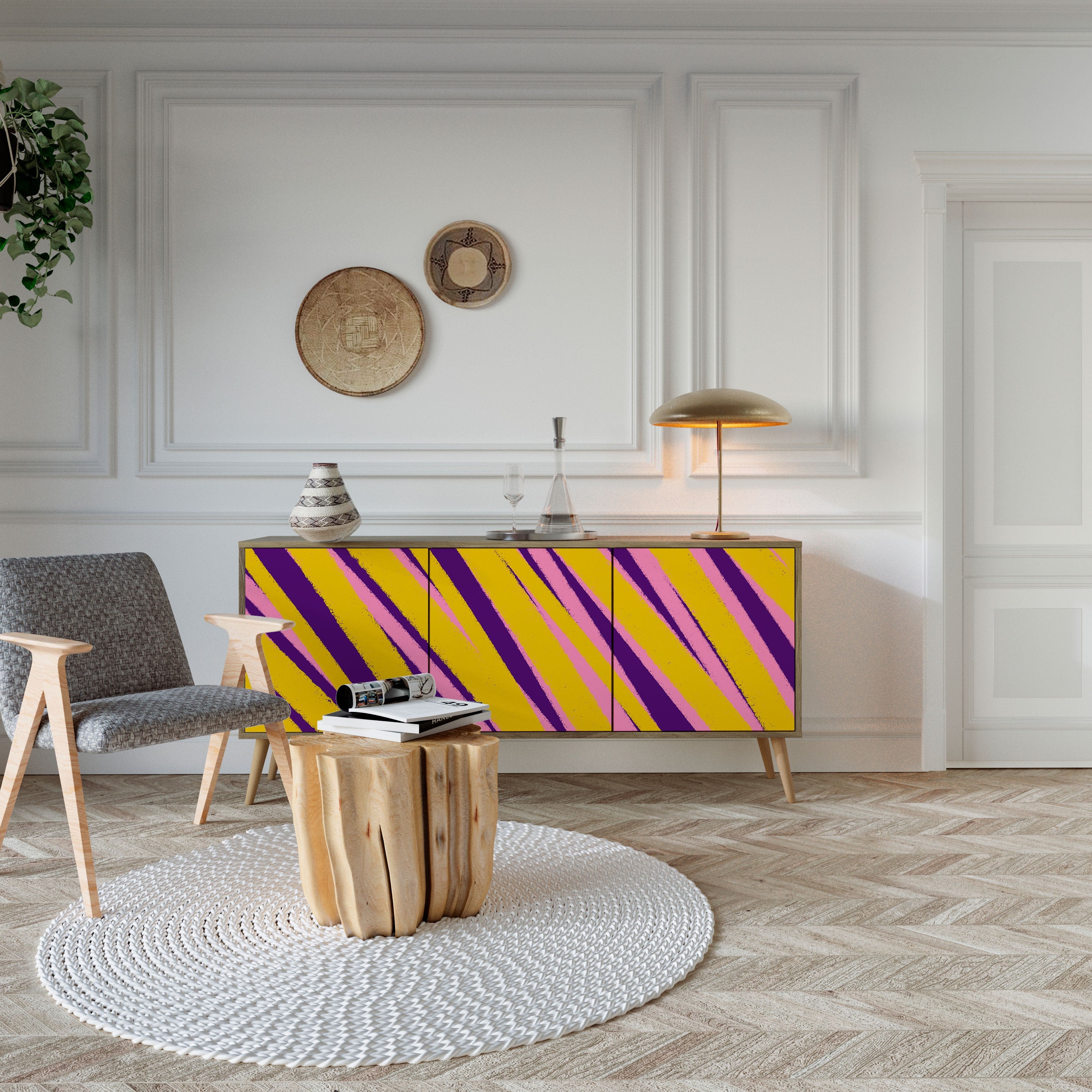 Buffet 3 portes effet chêne DREAMS COME TRUE