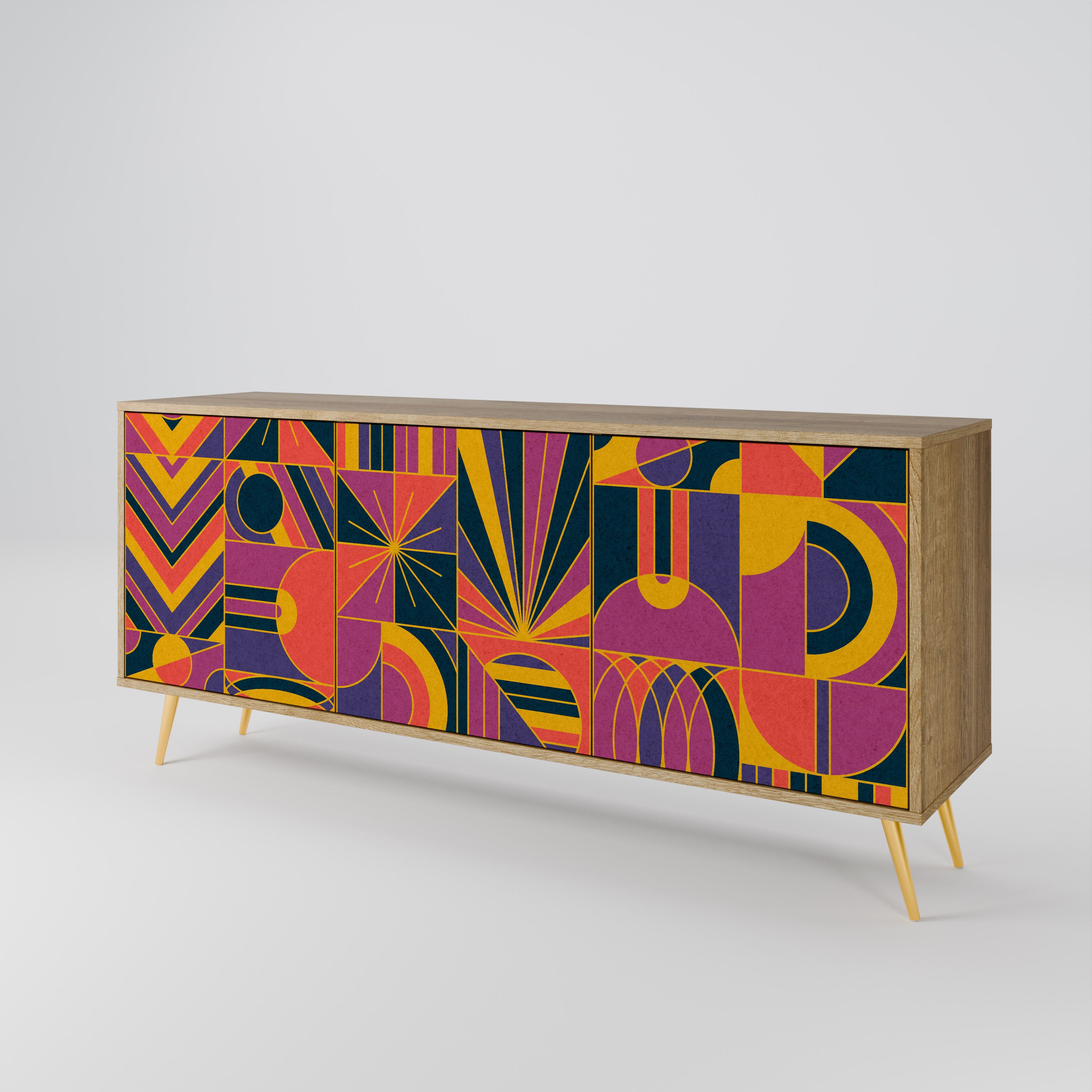ELECTRIC PATTERNS 3-Door Sideboard