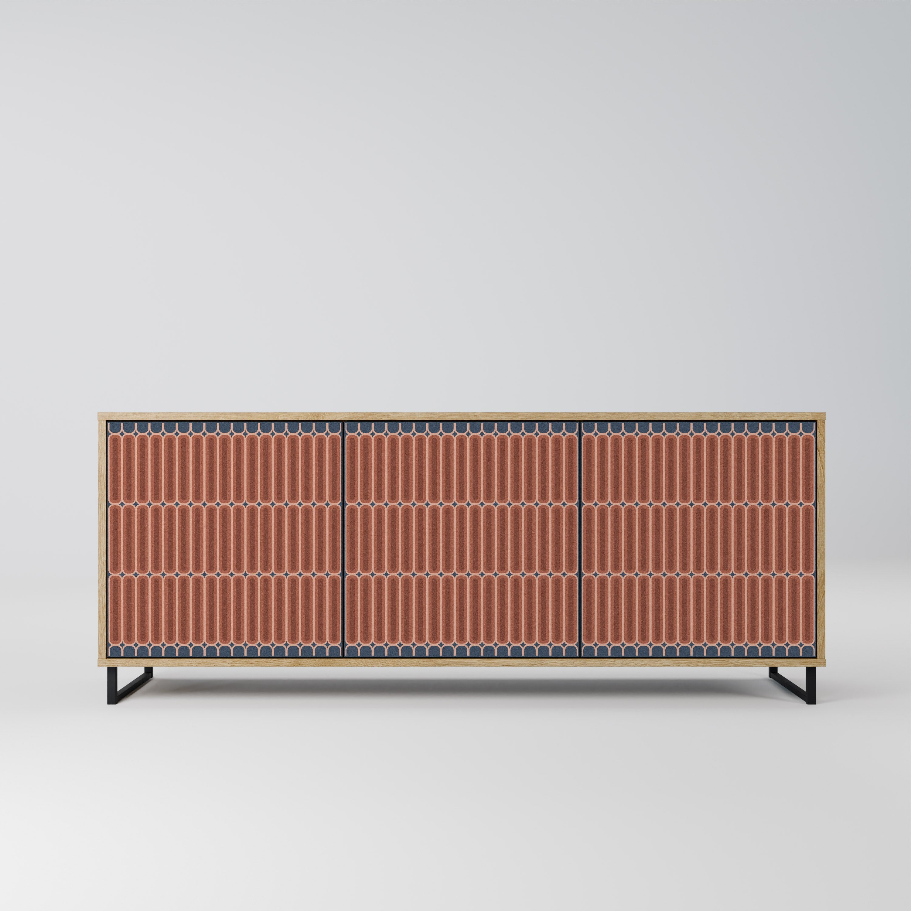 Buffet 3 portes HYPNOTIC GATE effet chêne