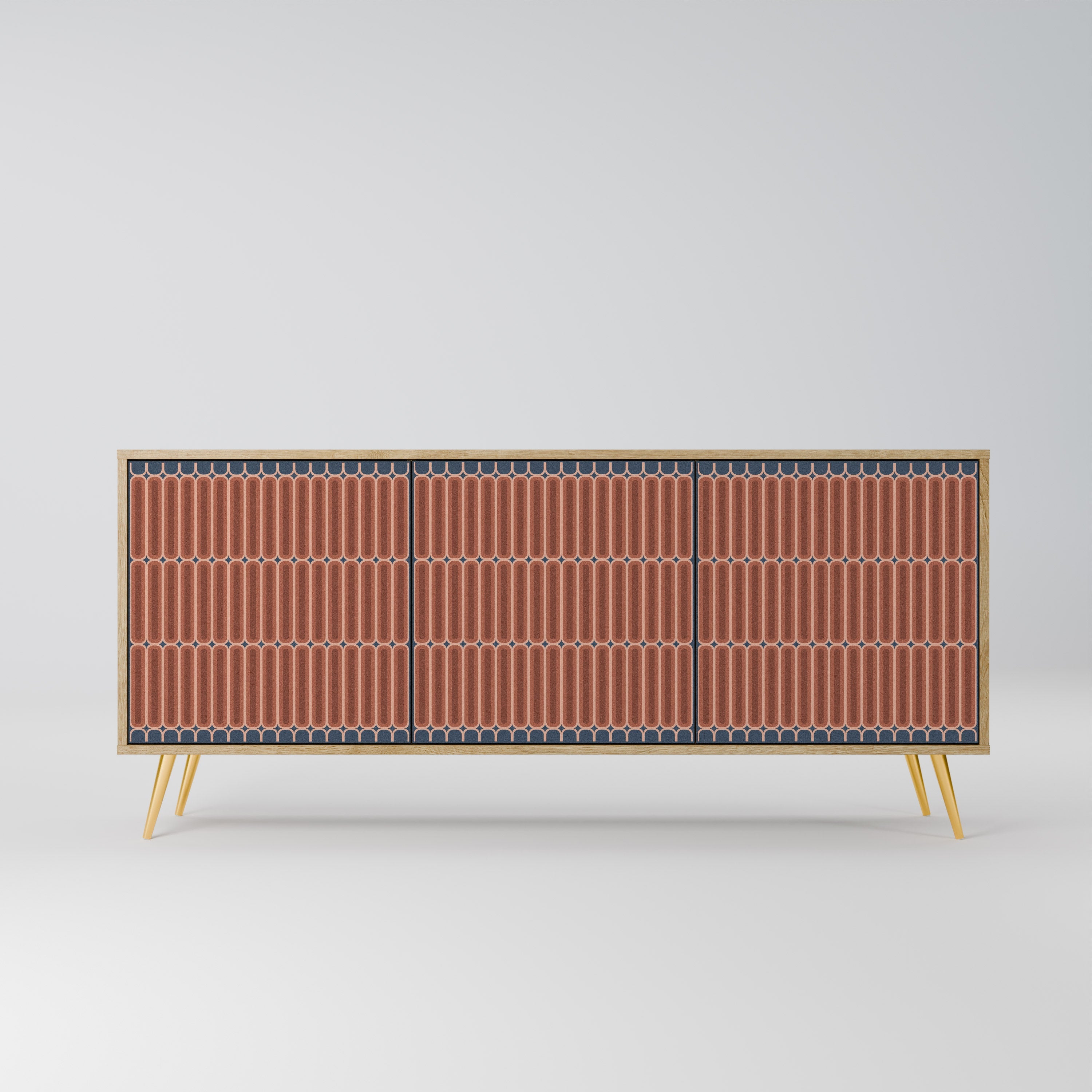 Buffet 3 portes HYPNOTIC GATE effet chêne