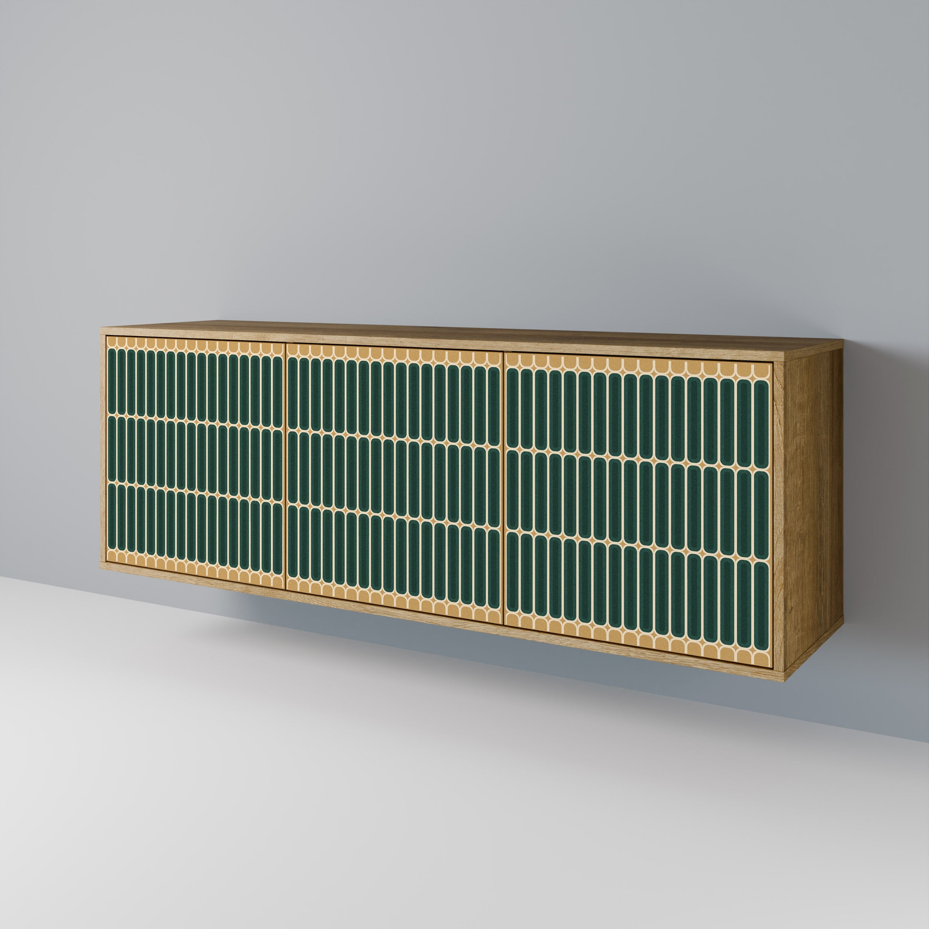 Buffet 3 portes ILUSION GATE effet chêne