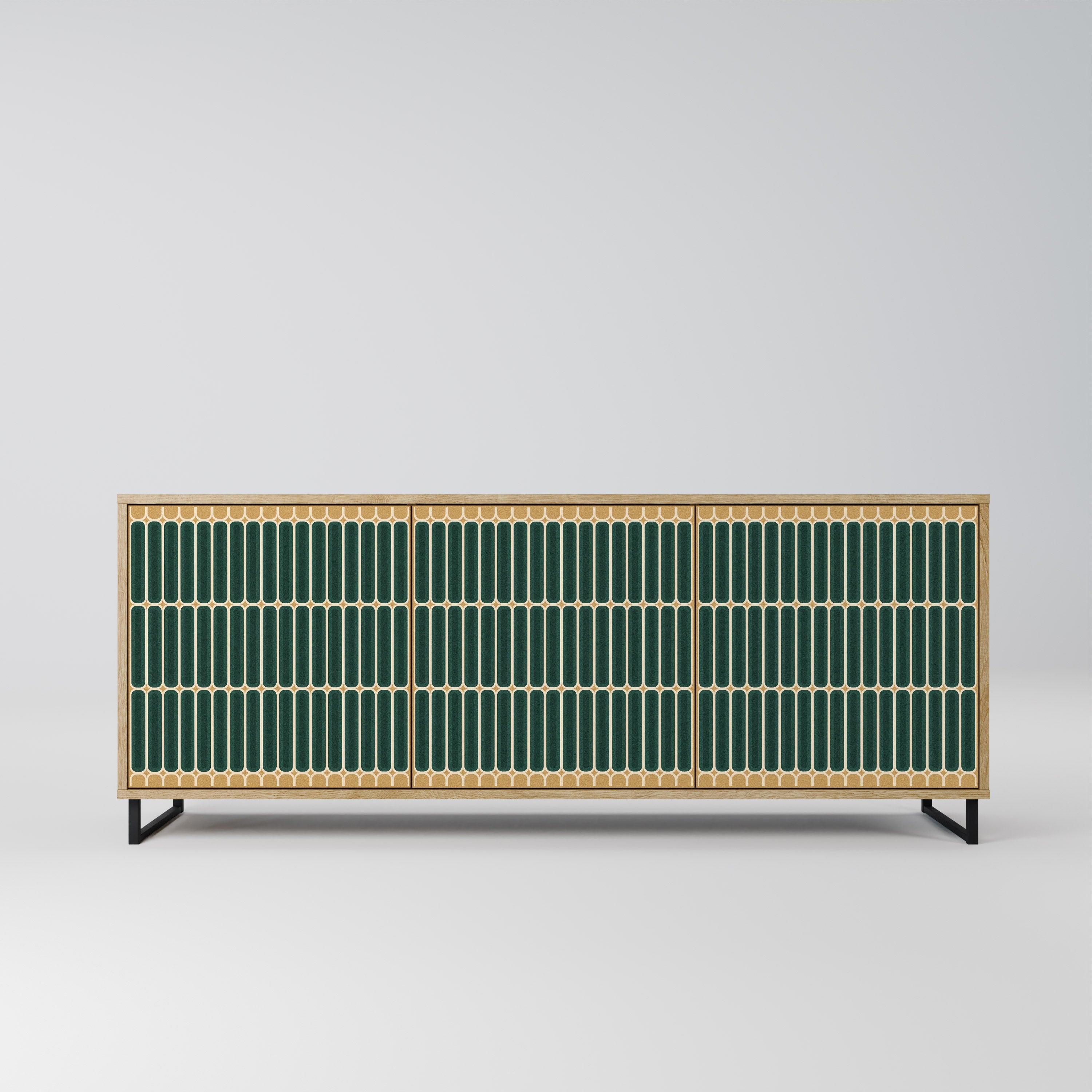 Buffet 3 portes ILUSION GATE effet chêne