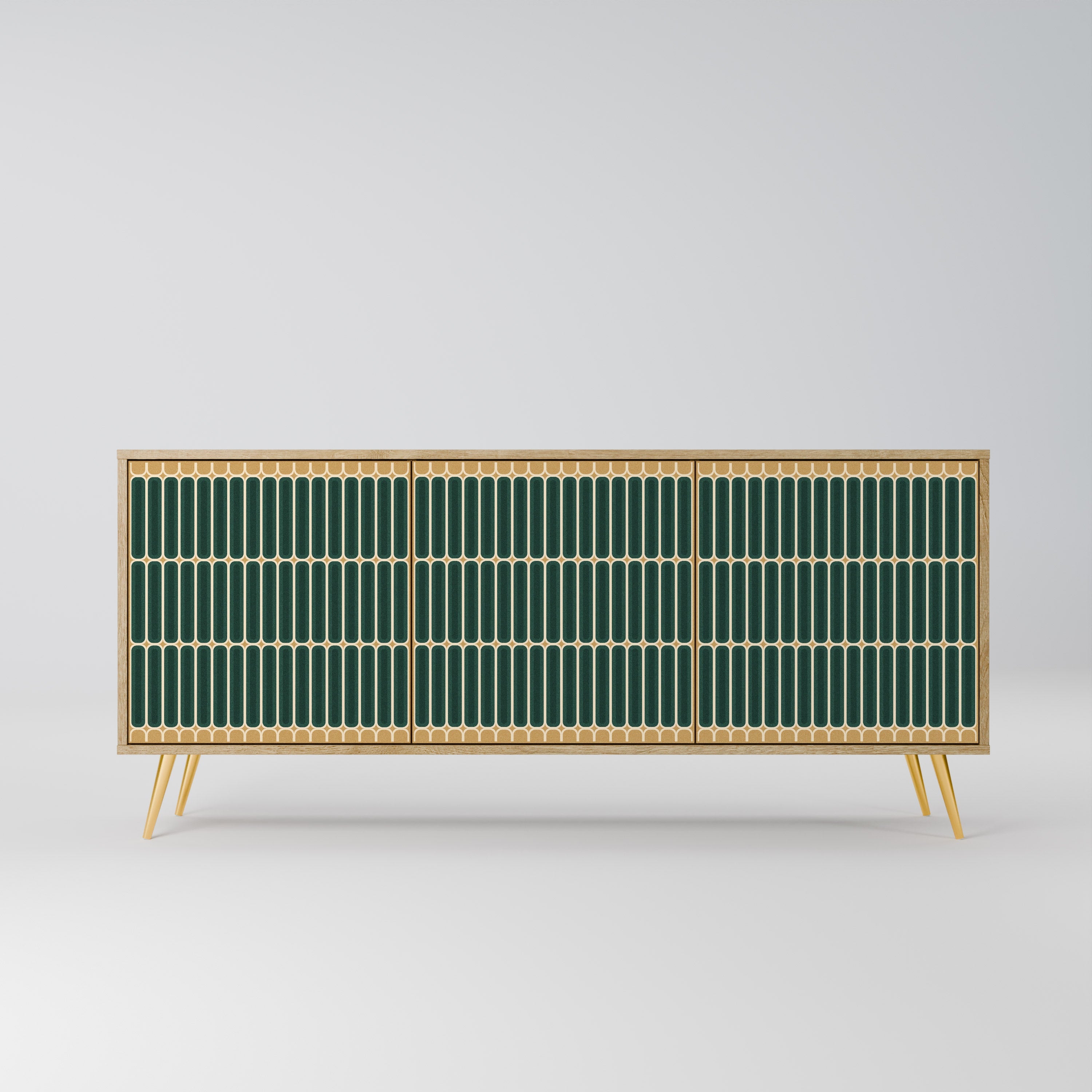 Buffet 3 portes ILUSION GATE effet chêne