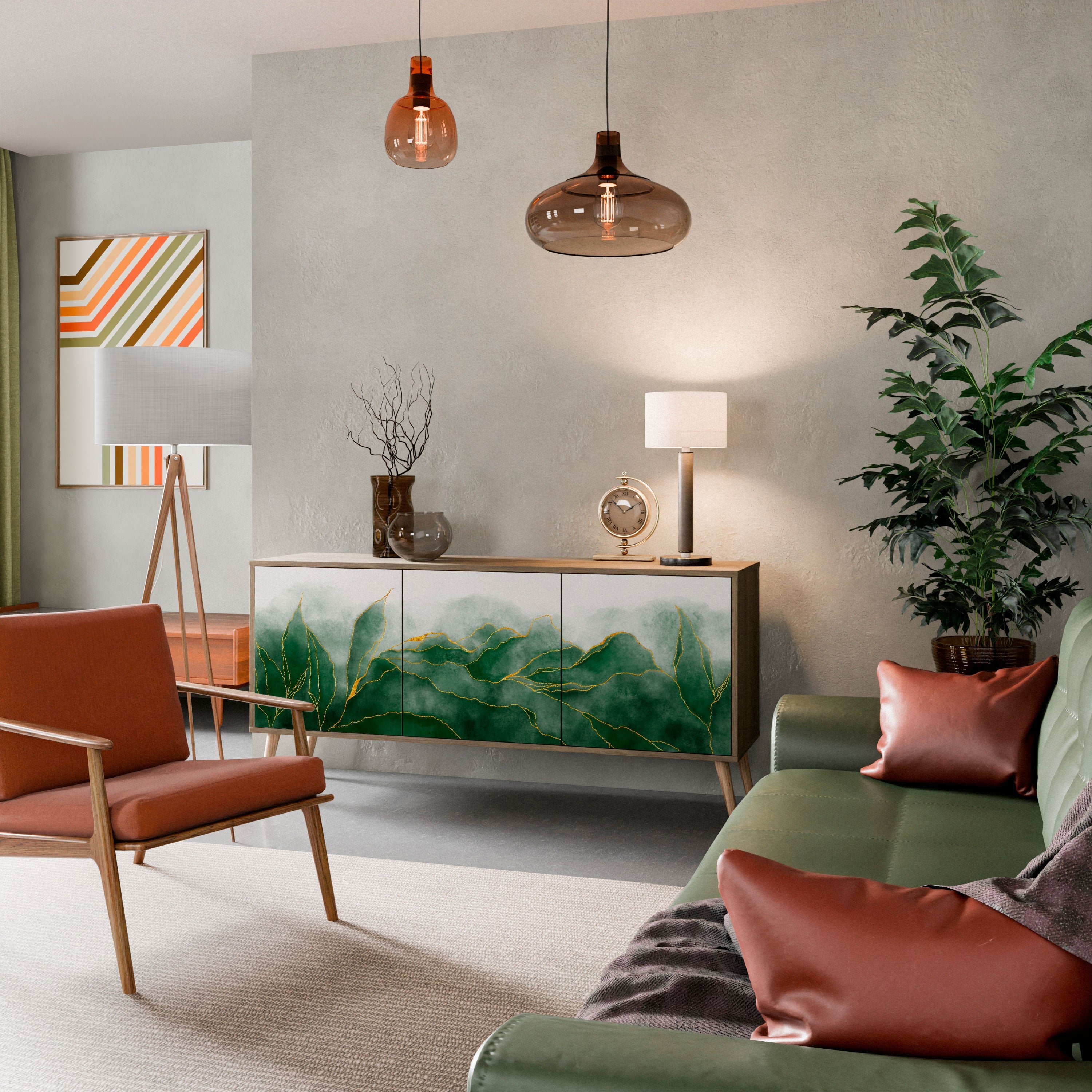 Buffet 3 portes effet chêne de la collection EXPENSIVE NATURE