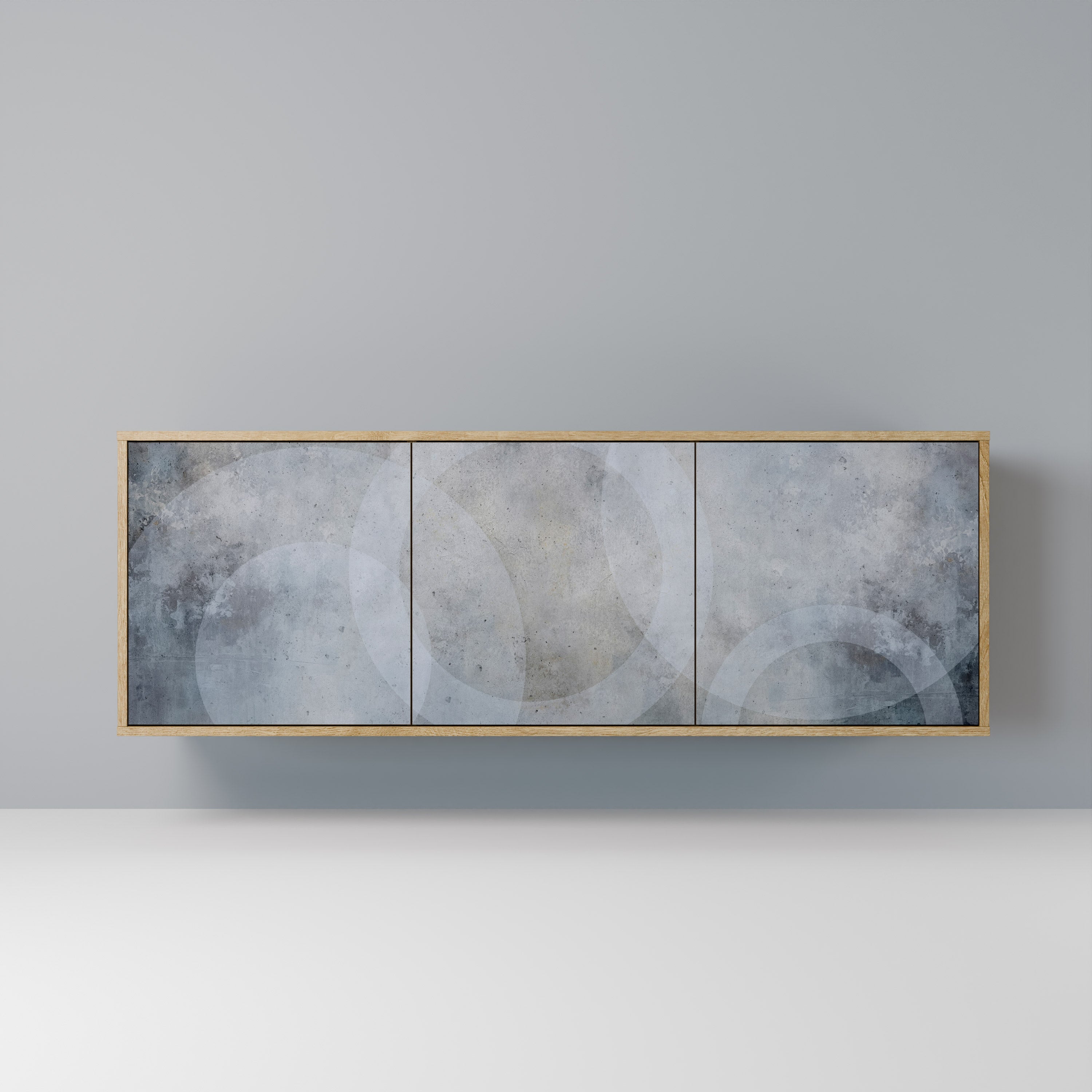 Buffet 3 portes MUTED ARC effet chêne