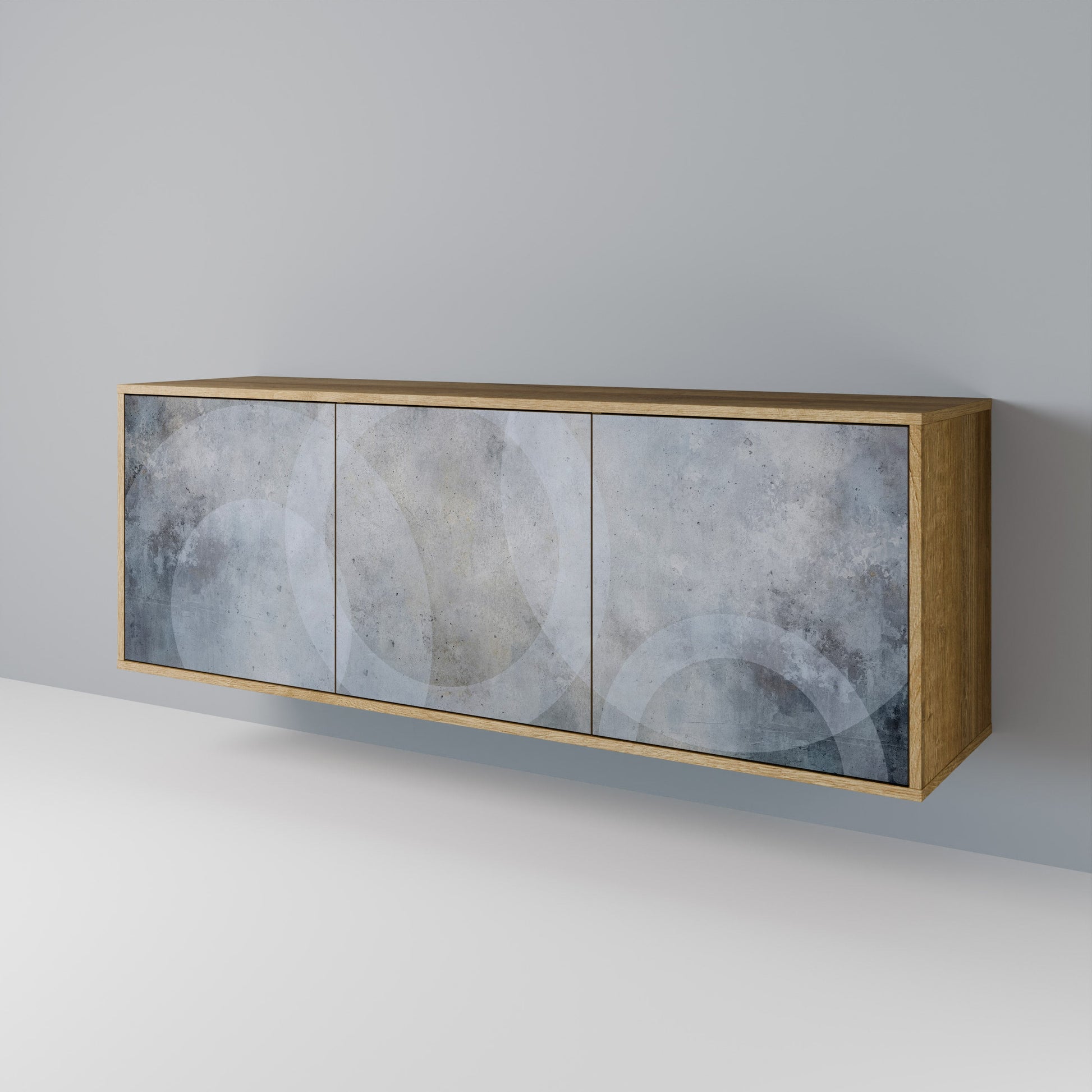 Buffet 3 portes MUTED ARC effet chêne