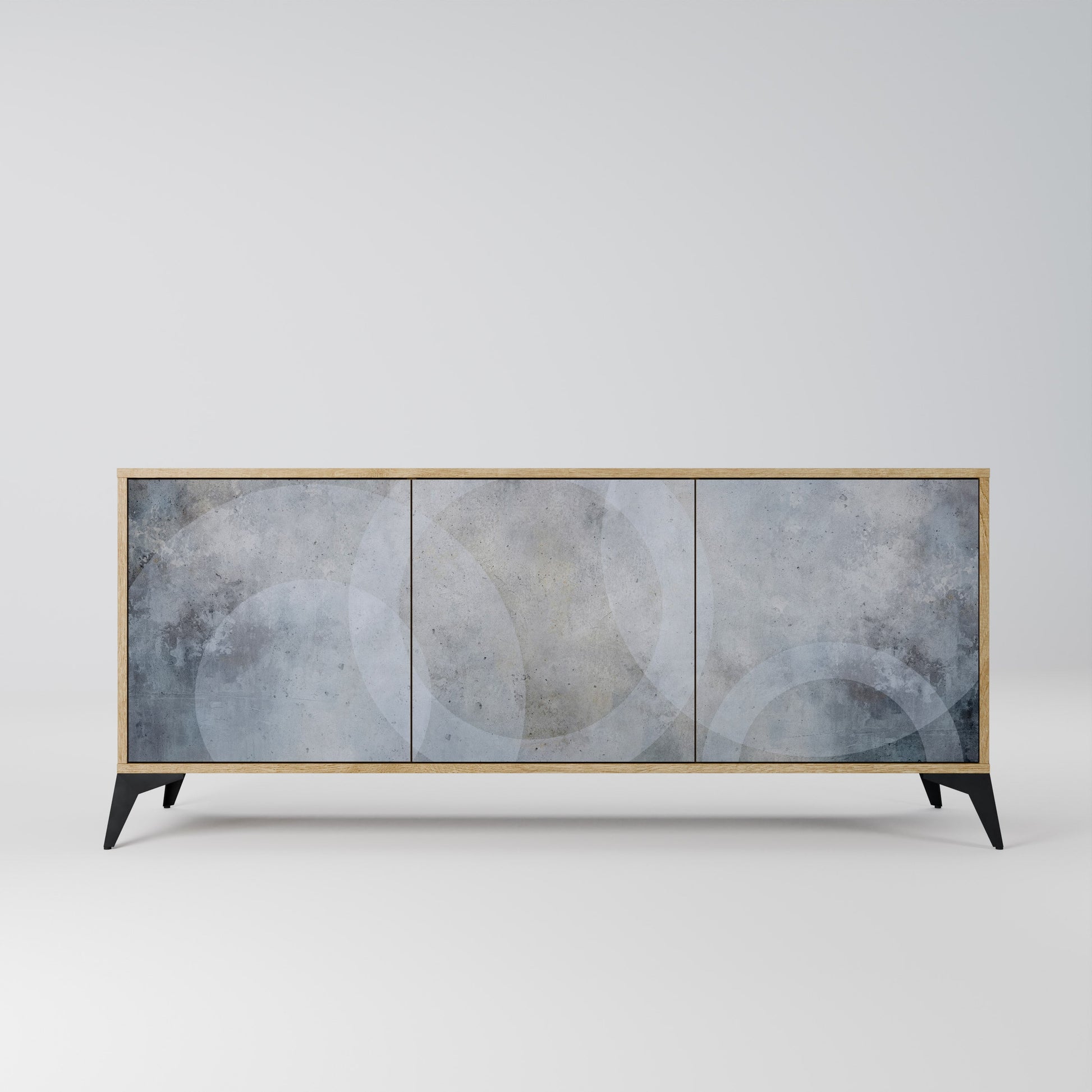Buffet 3 portes MUTED ARC effet chêne
