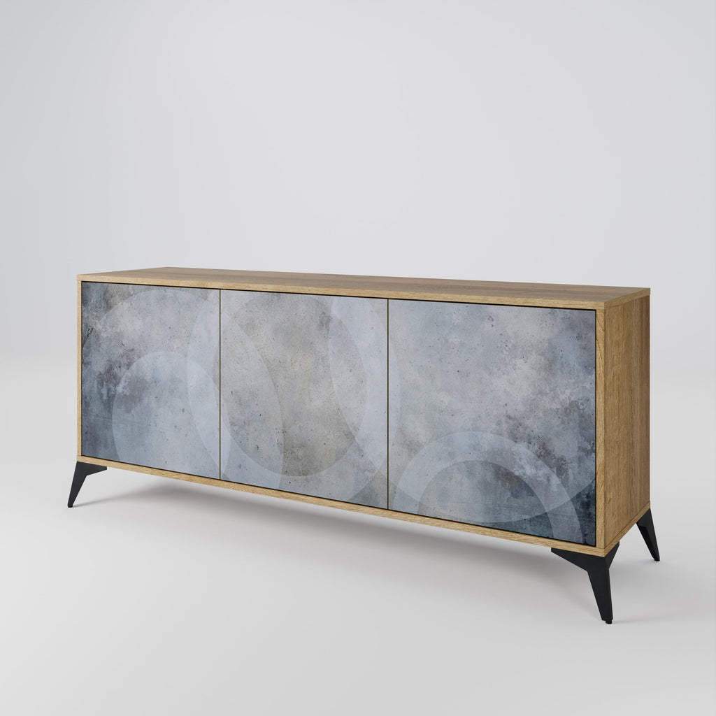 Buffet 3 portes MUTED ARC effet chêne