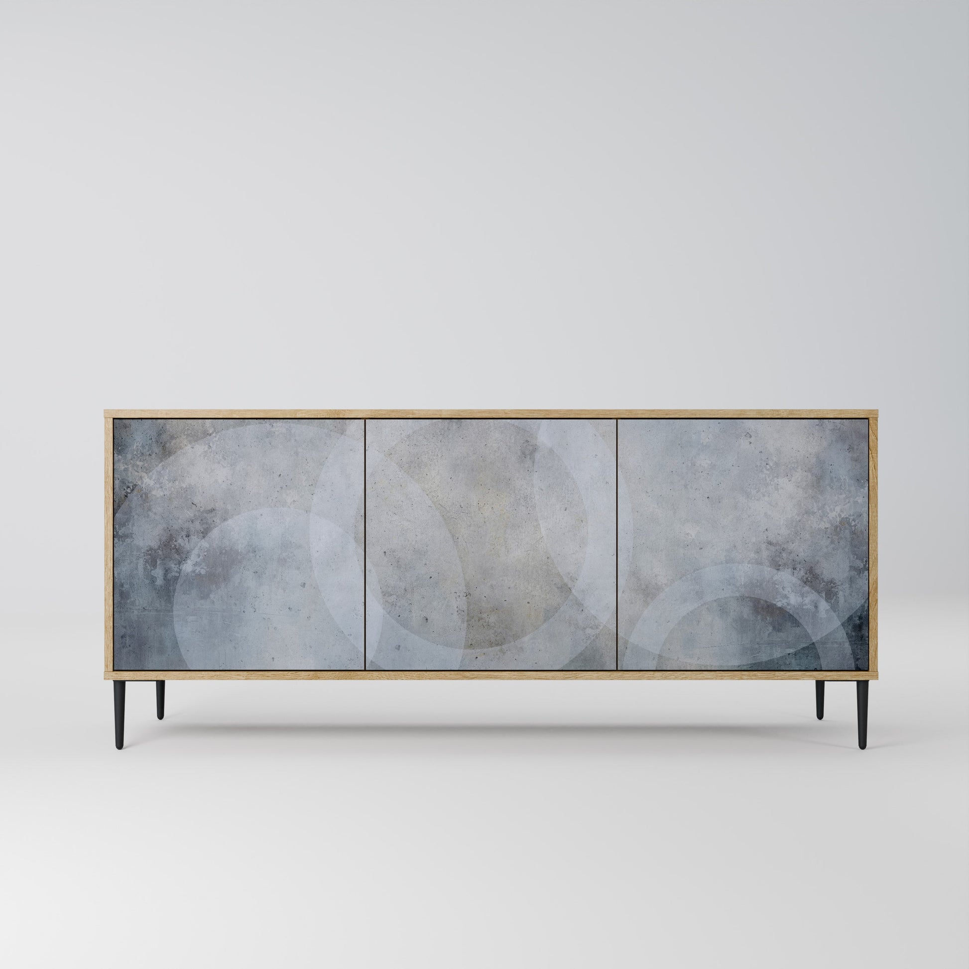 Buffet 3 portes MUTED ARC effet chêne