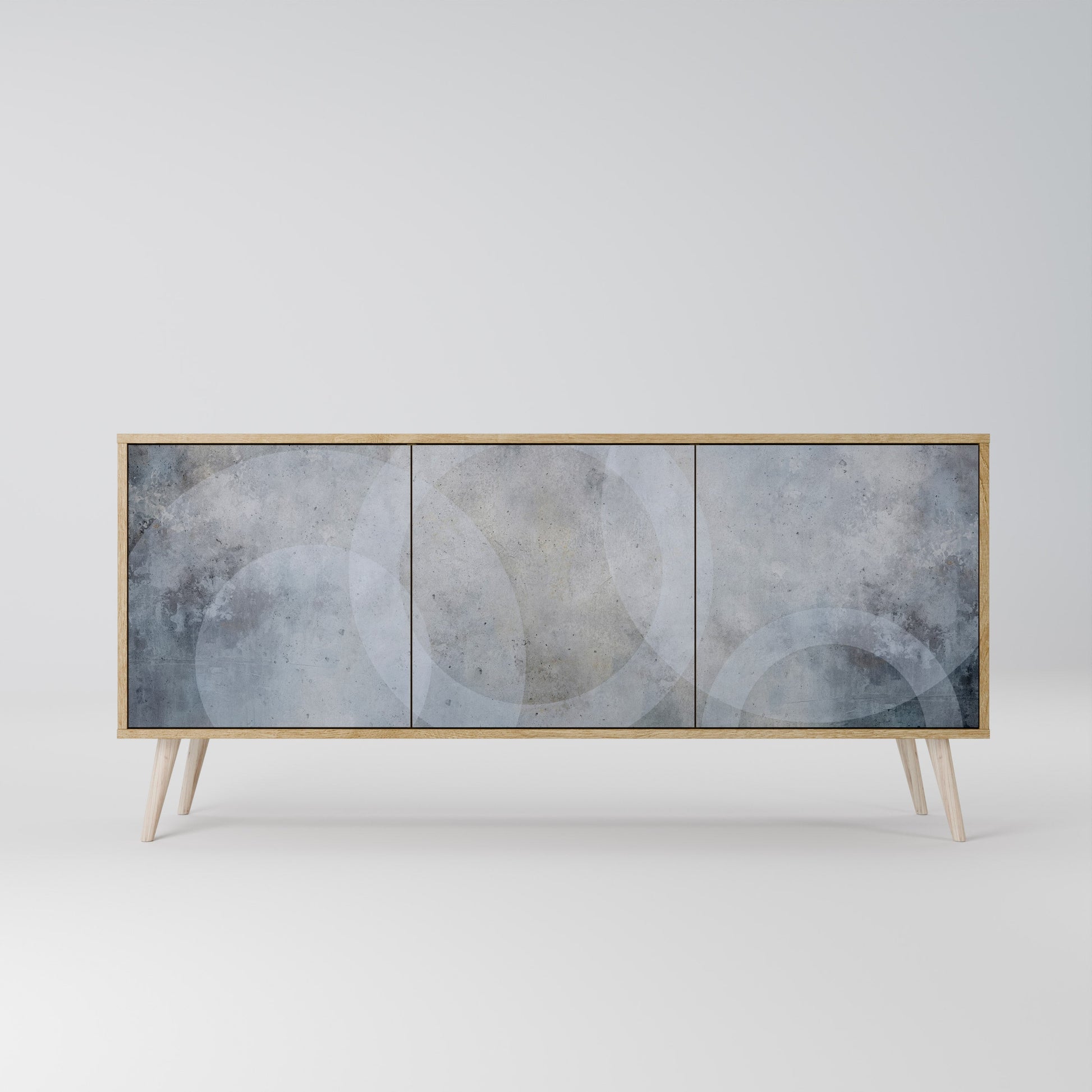 Buffet 3 portes MUTED ARC effet chêne