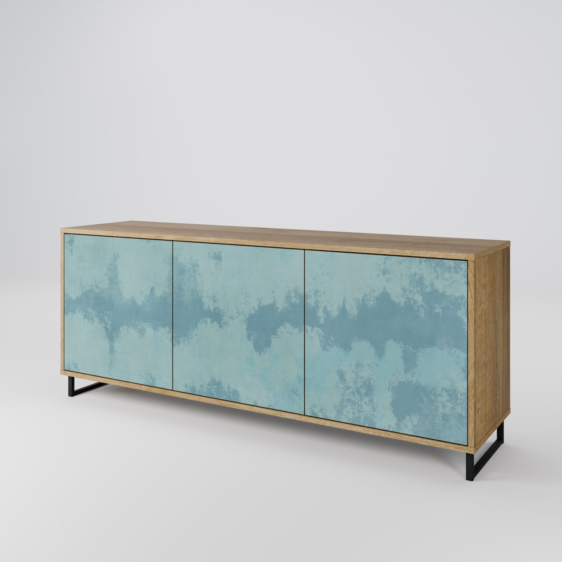 Buffet 3 portes SKY WASH effet chêne