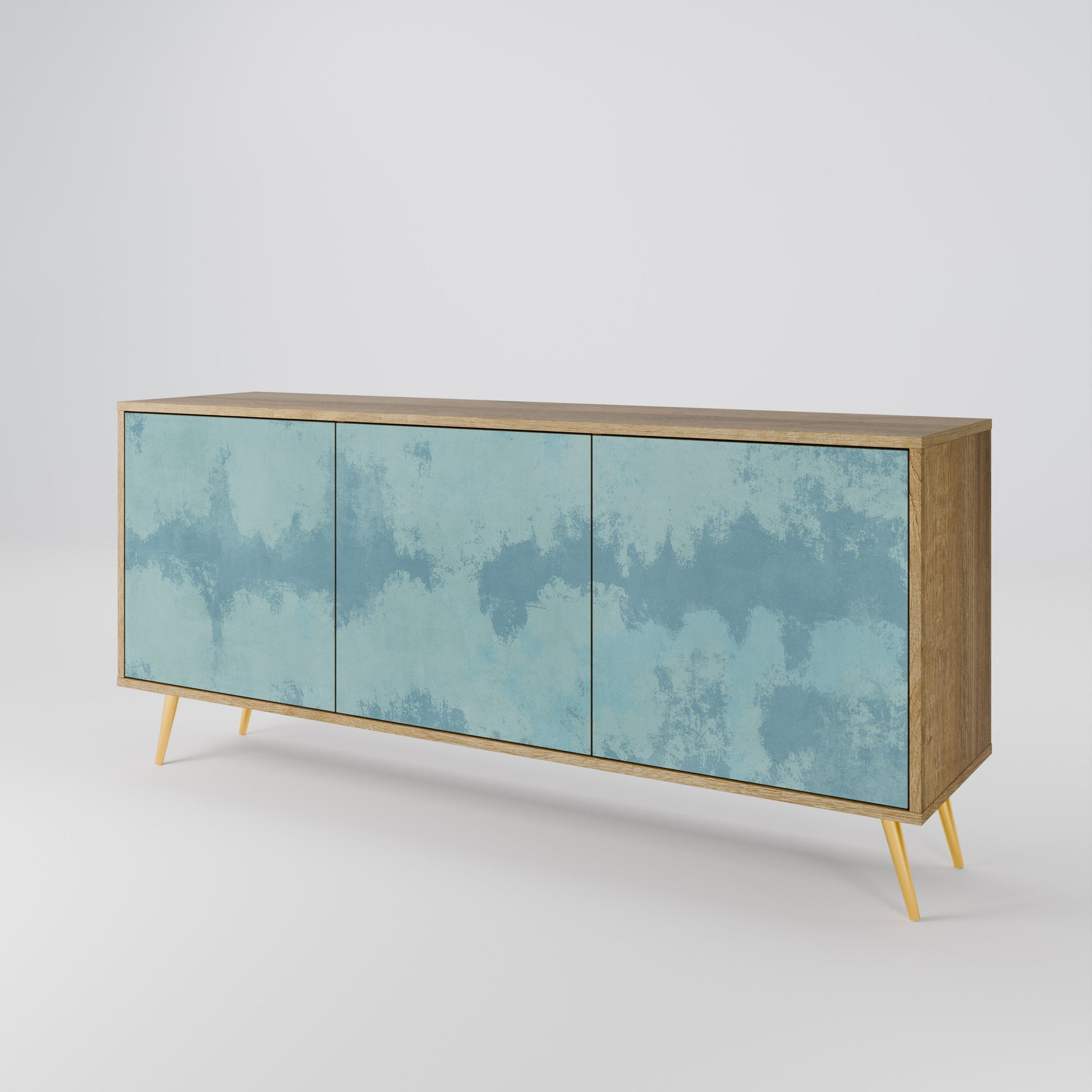 Buffet 3 portes SKY WASH effet chêne