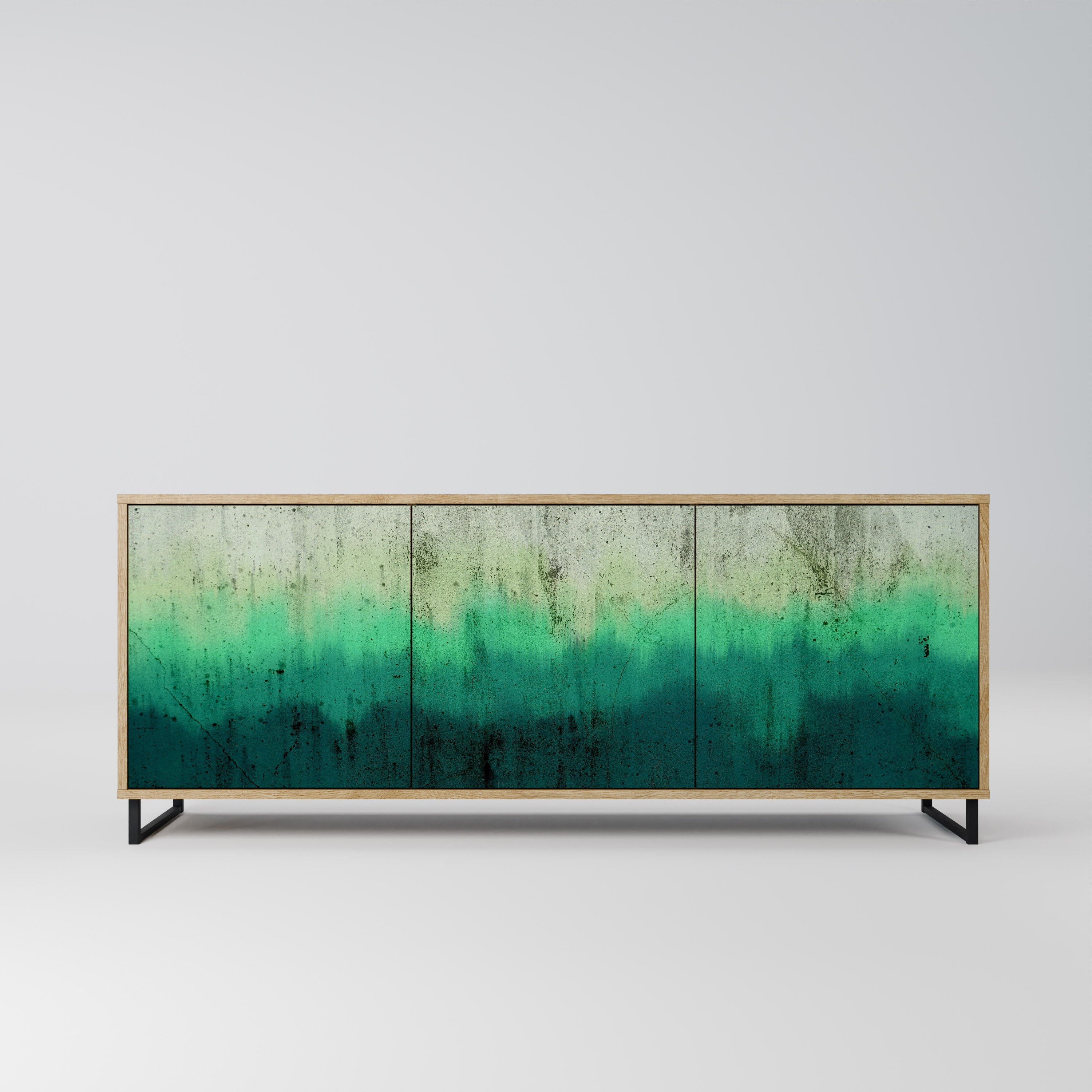 Buffet 3 portes NORTHERN LIGHTS effet chêne