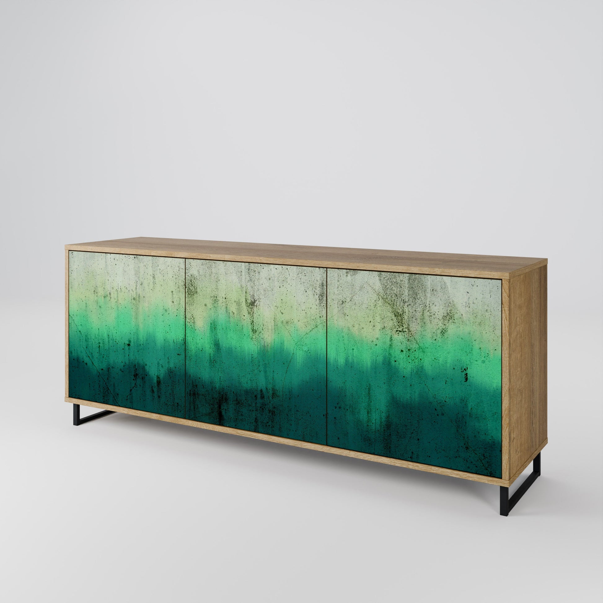 Buffet 3 portes NORTHERN LIGHTS effet chêne