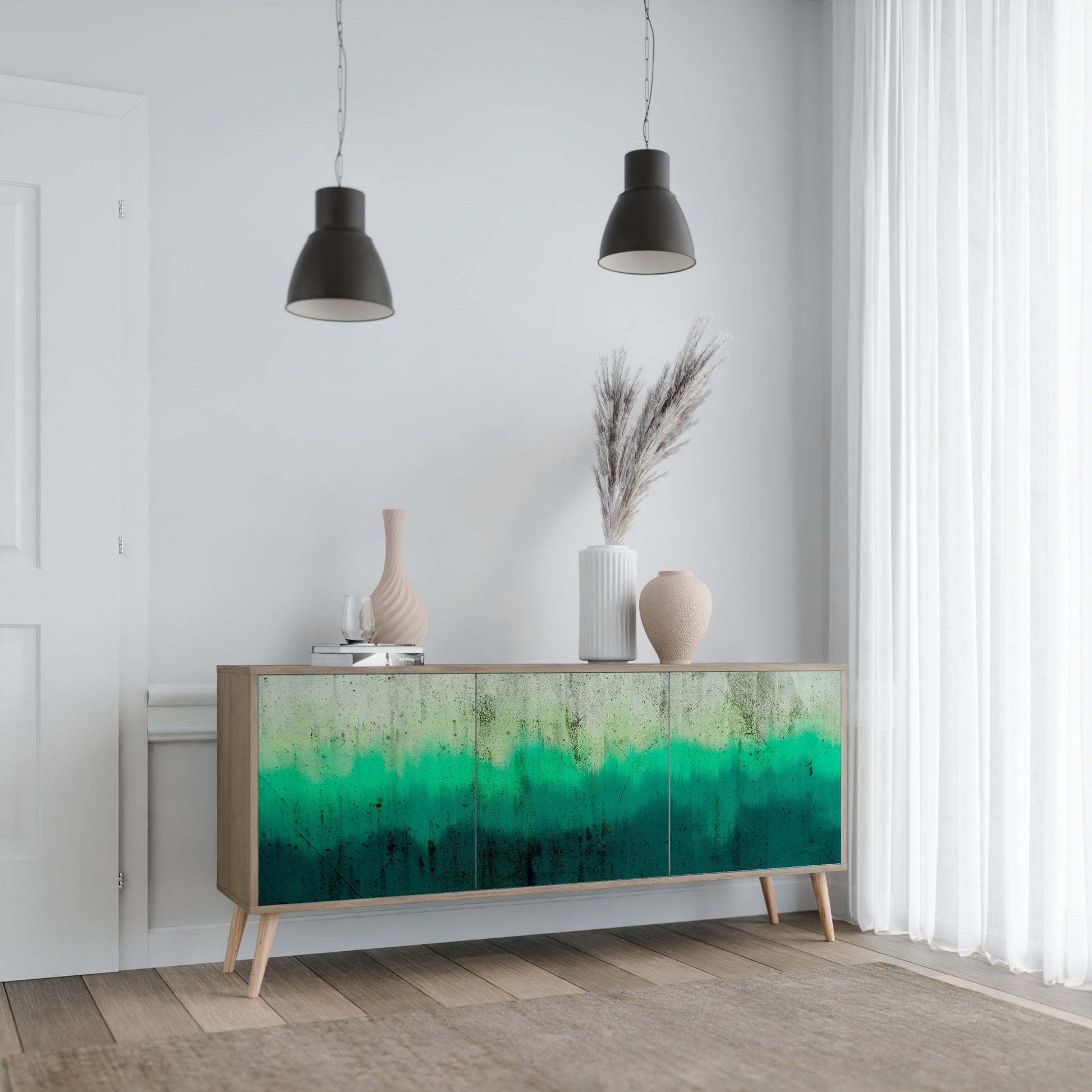 Buffet 3 portes NORTHERN LIGHTS effet chêne