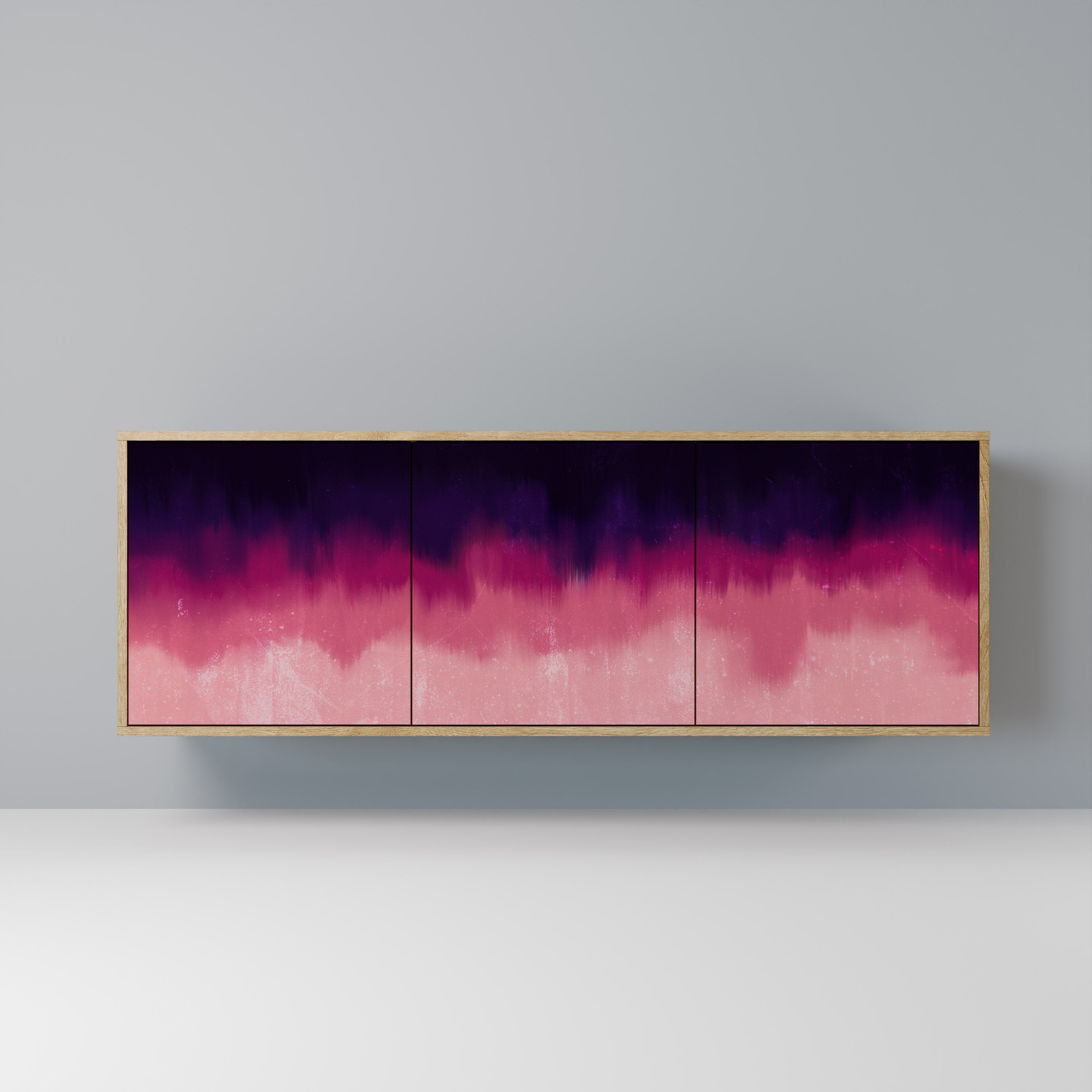 Buffet 3 portes AURORA BOREALIS effet chêne