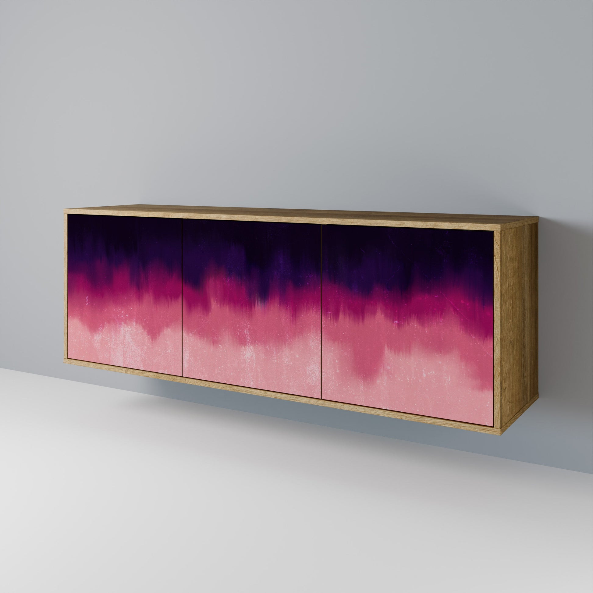Buffet 3 portes AURORA BOREALIS effet chêne