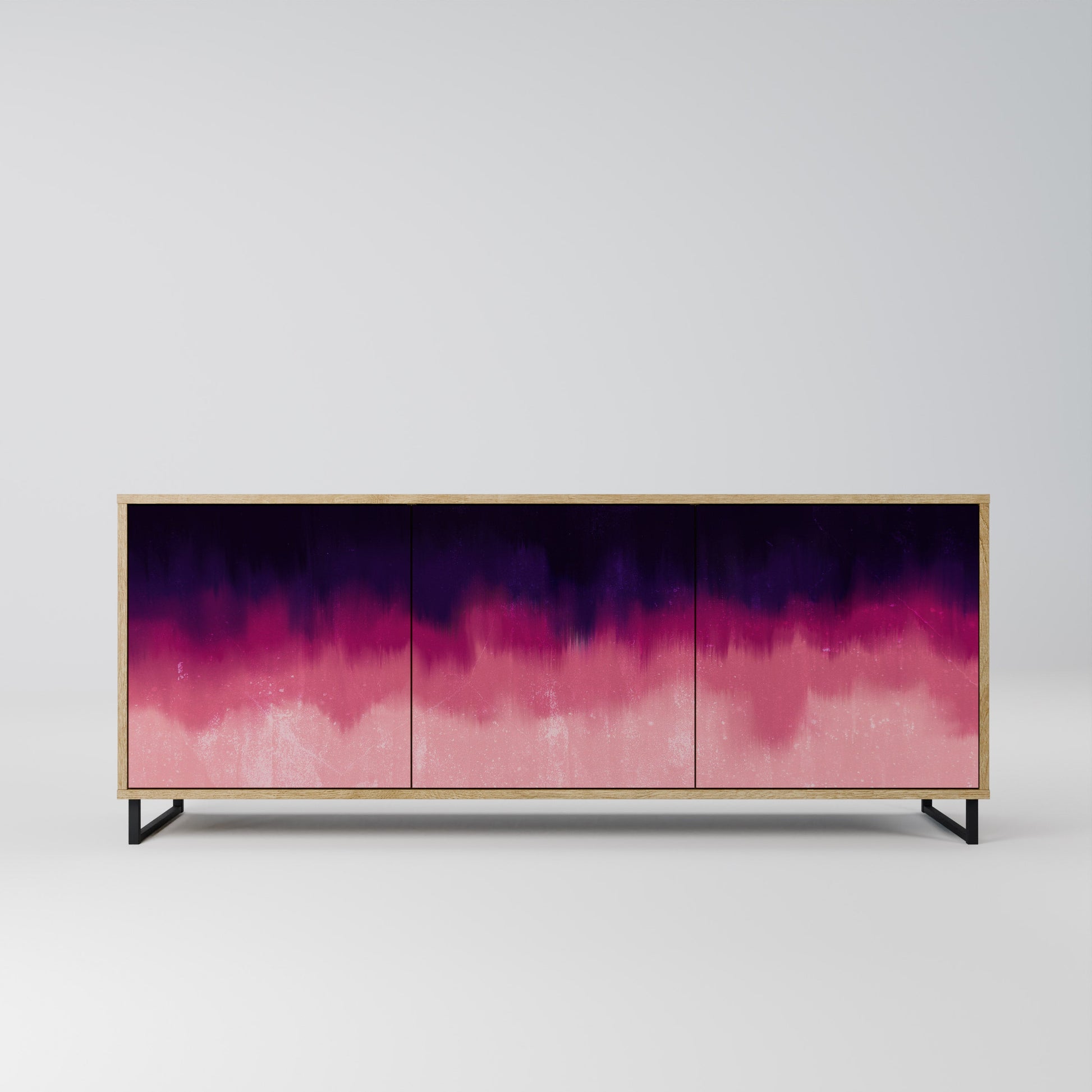 Buffet 3 portes AURORA BOREALIS effet chêne