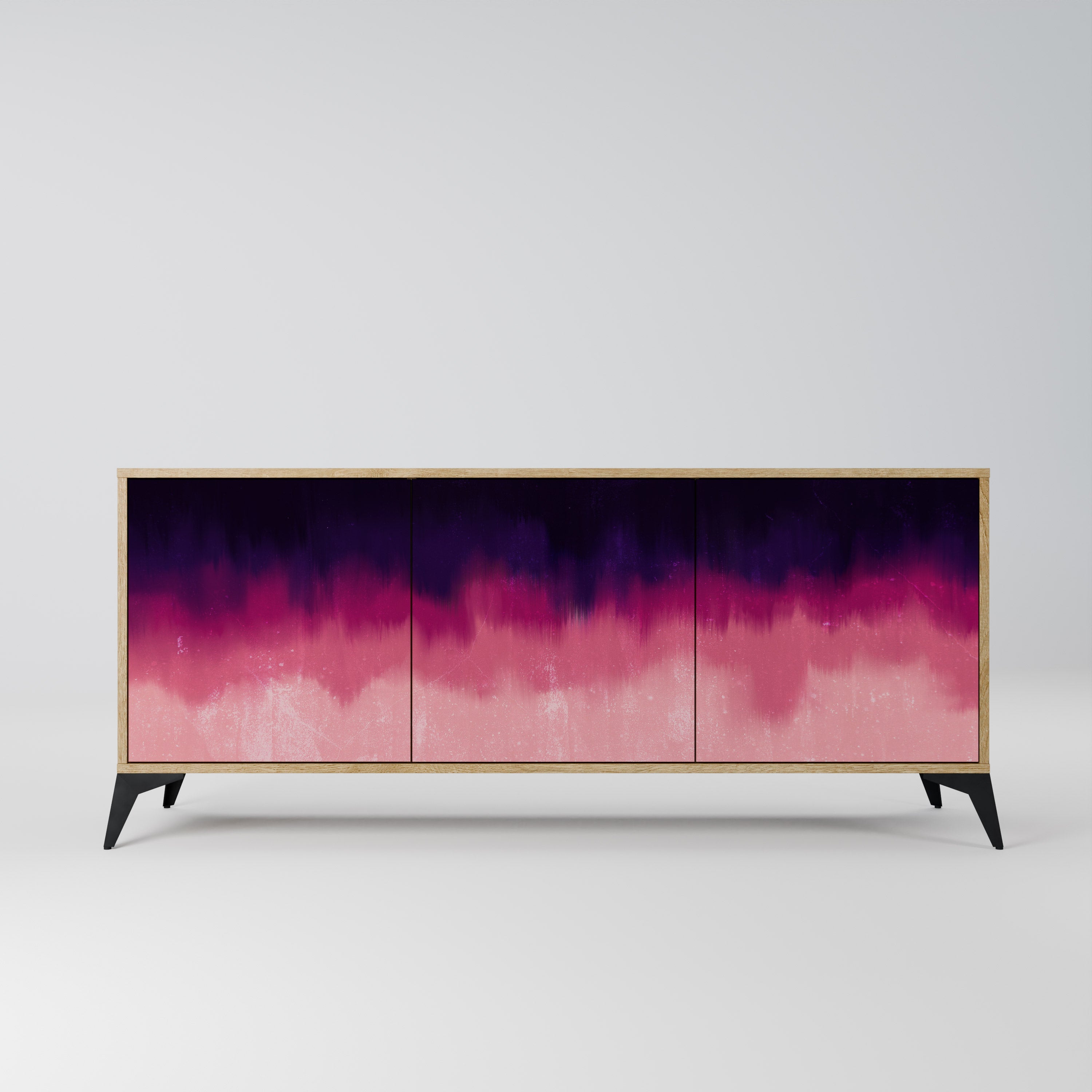 Buffet 3 portes AURORA BOREALIS effet chêne