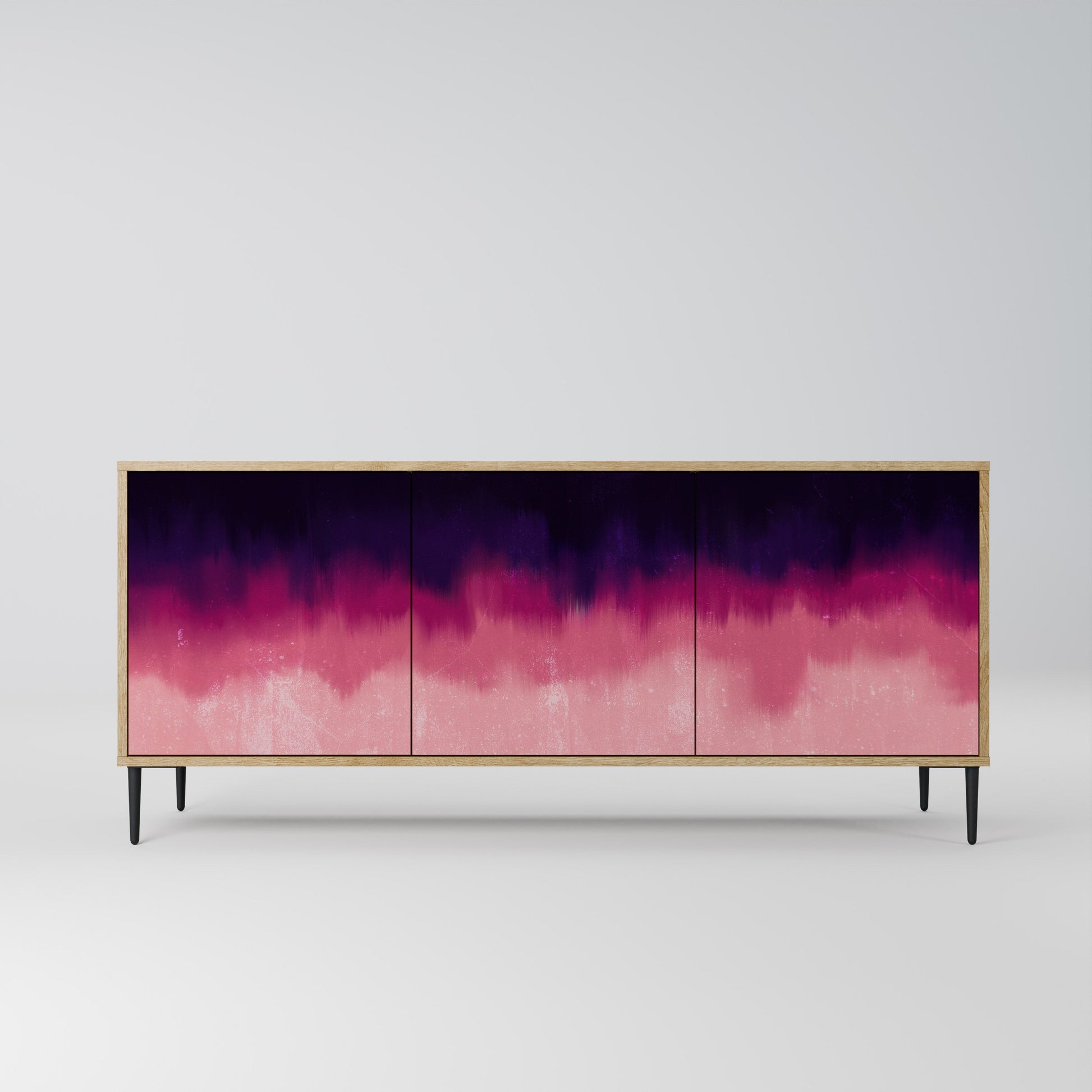 Buffet 3 portes AURORA BOREALIS effet chêne