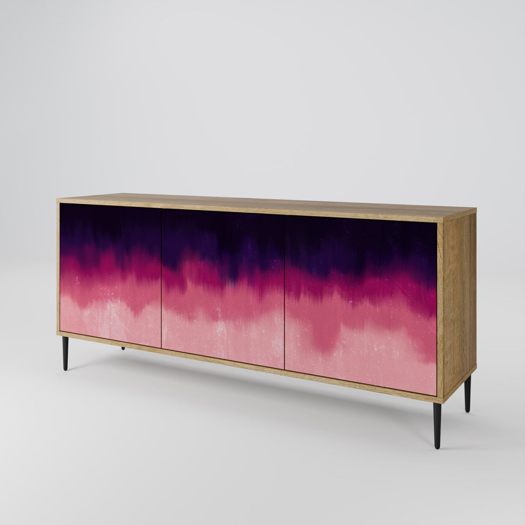Buffet 3 portes AURORA BOREALIS effet chêne