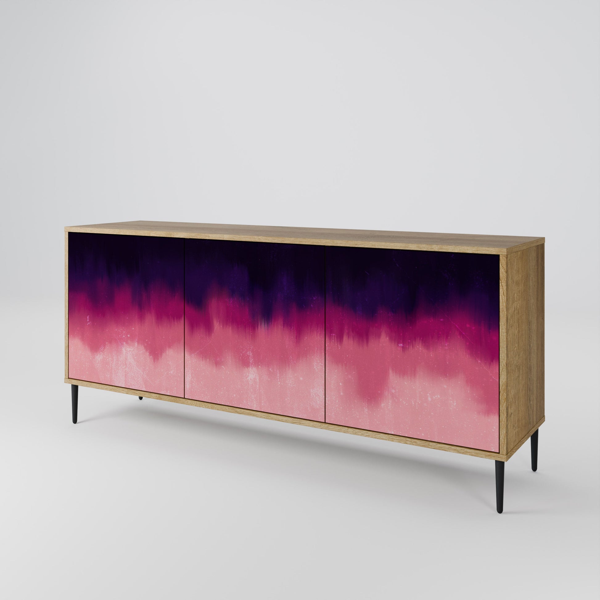 Buffet 3 portes AURORA BOREALIS effet chêne