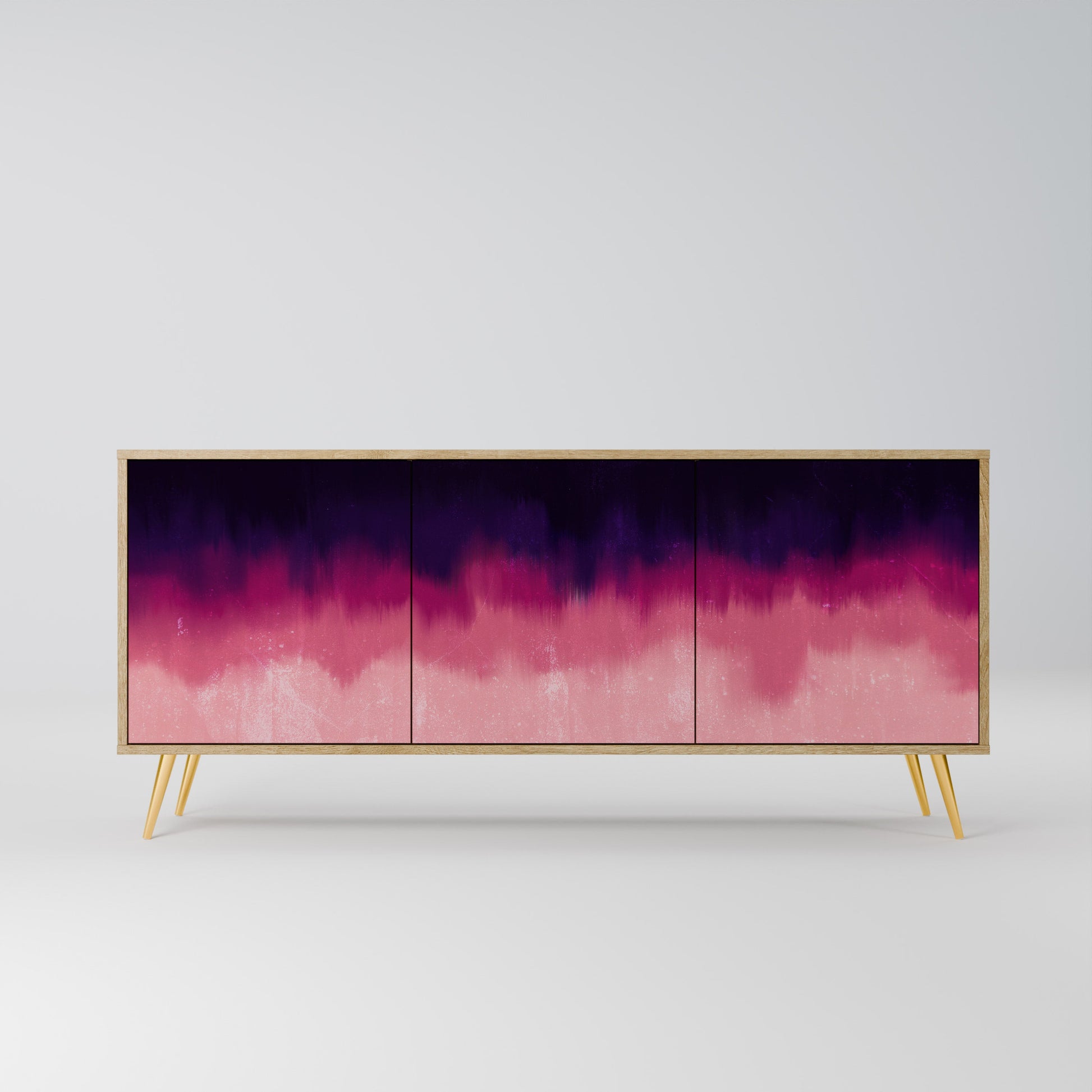 Buffet 3 portes AURORA BOREALIS effet chêne
