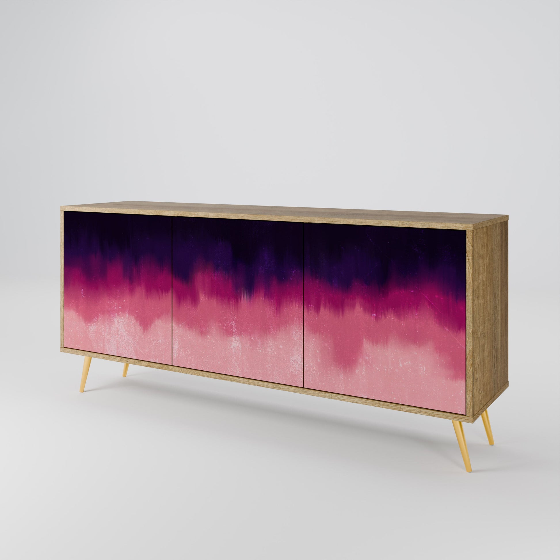 Buffet 3 portes AURORA BOREALIS effet chêne