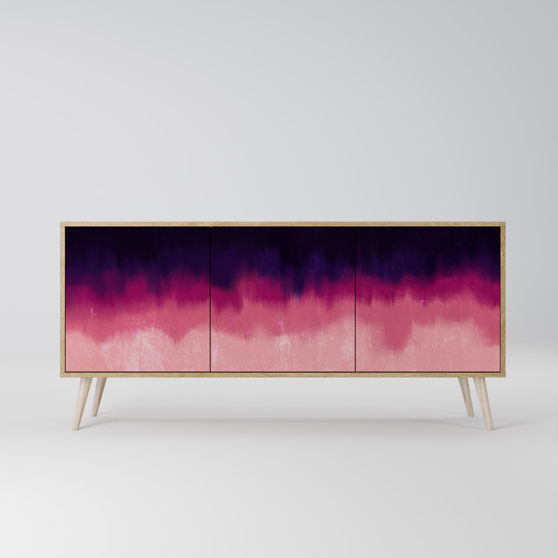 Buffet 3 portes AURORA BOREALIS effet chêne