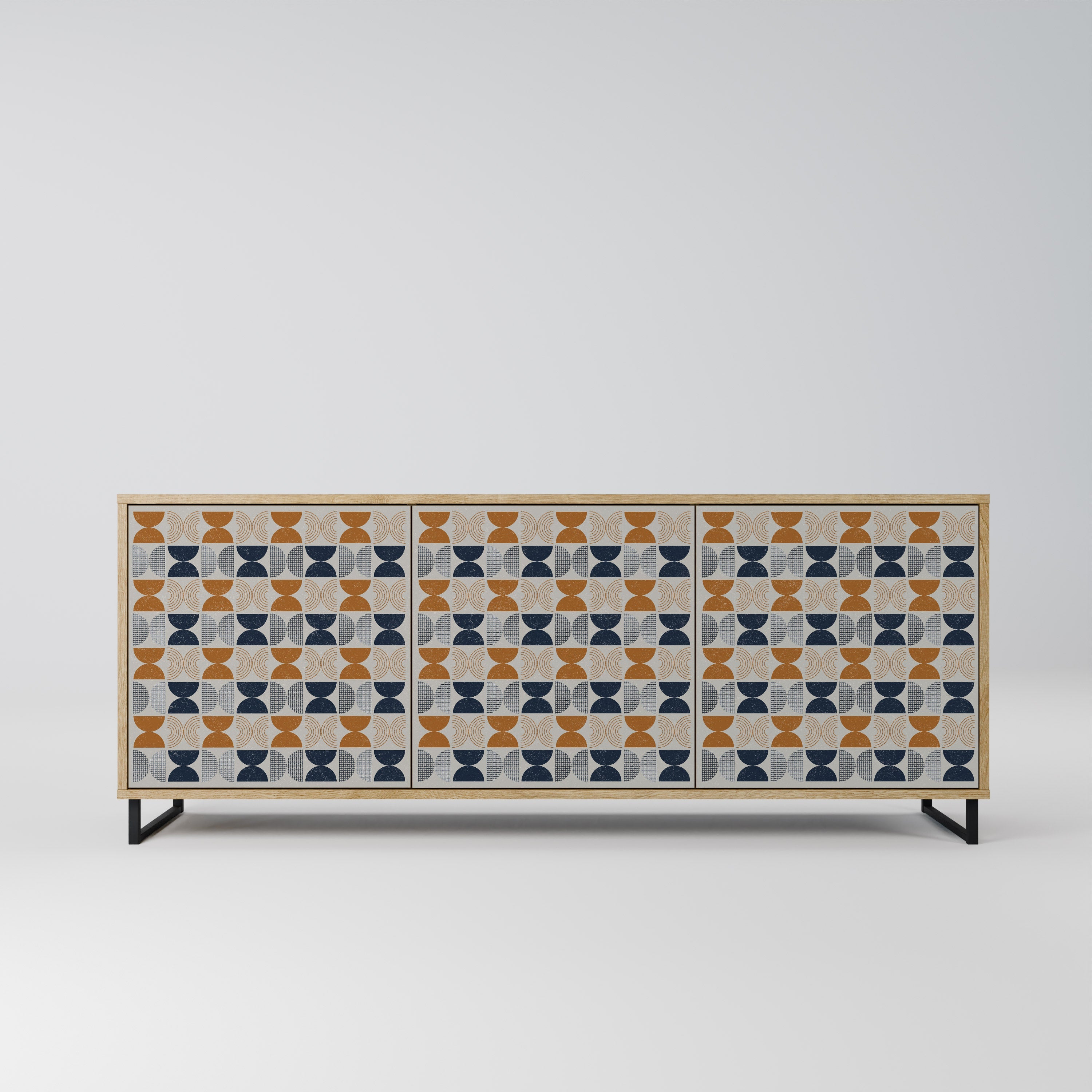 Buffet 3 portes effet chêne de la gamme REFLECTION