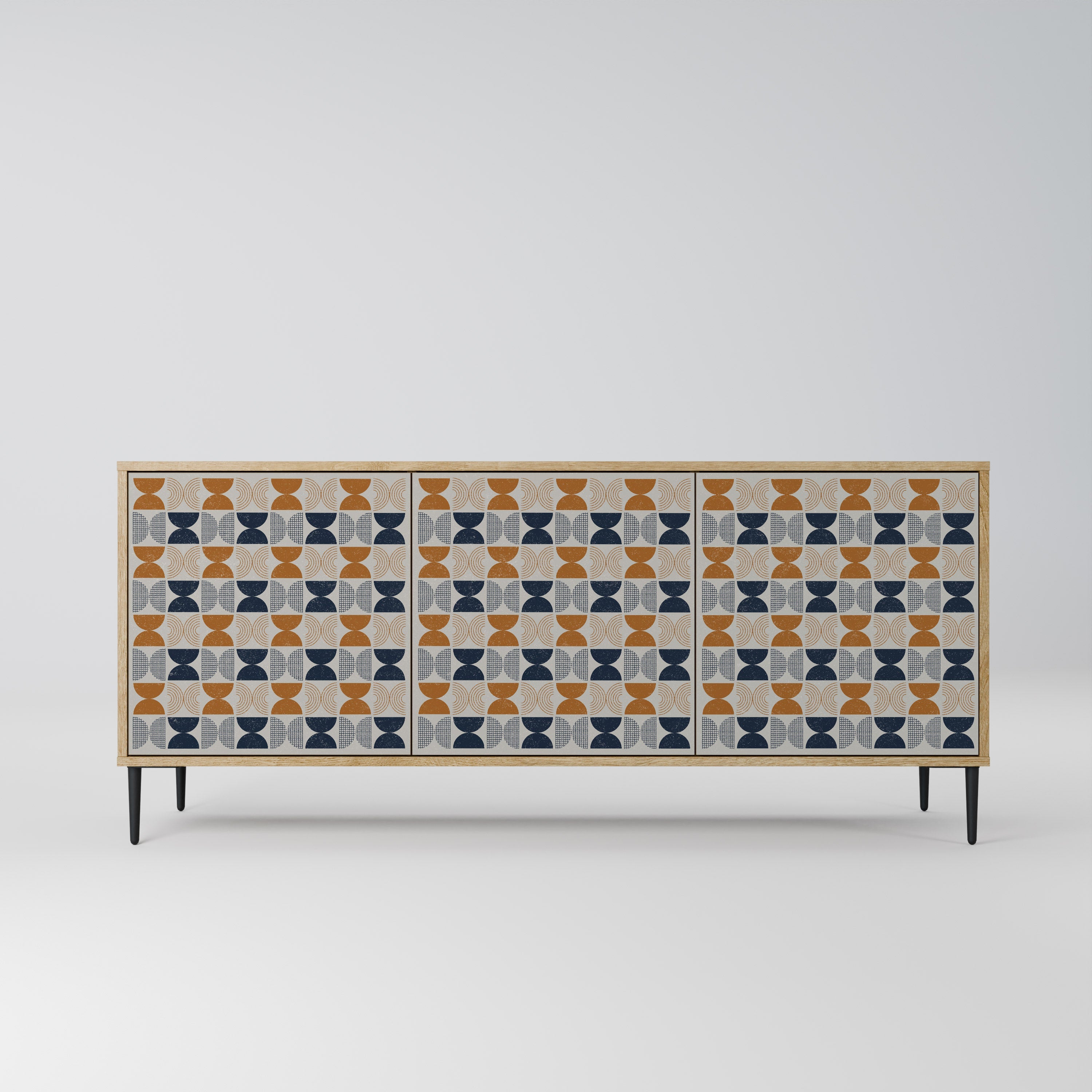 Buffet 3 portes effet chêne de la gamme REFLECTION