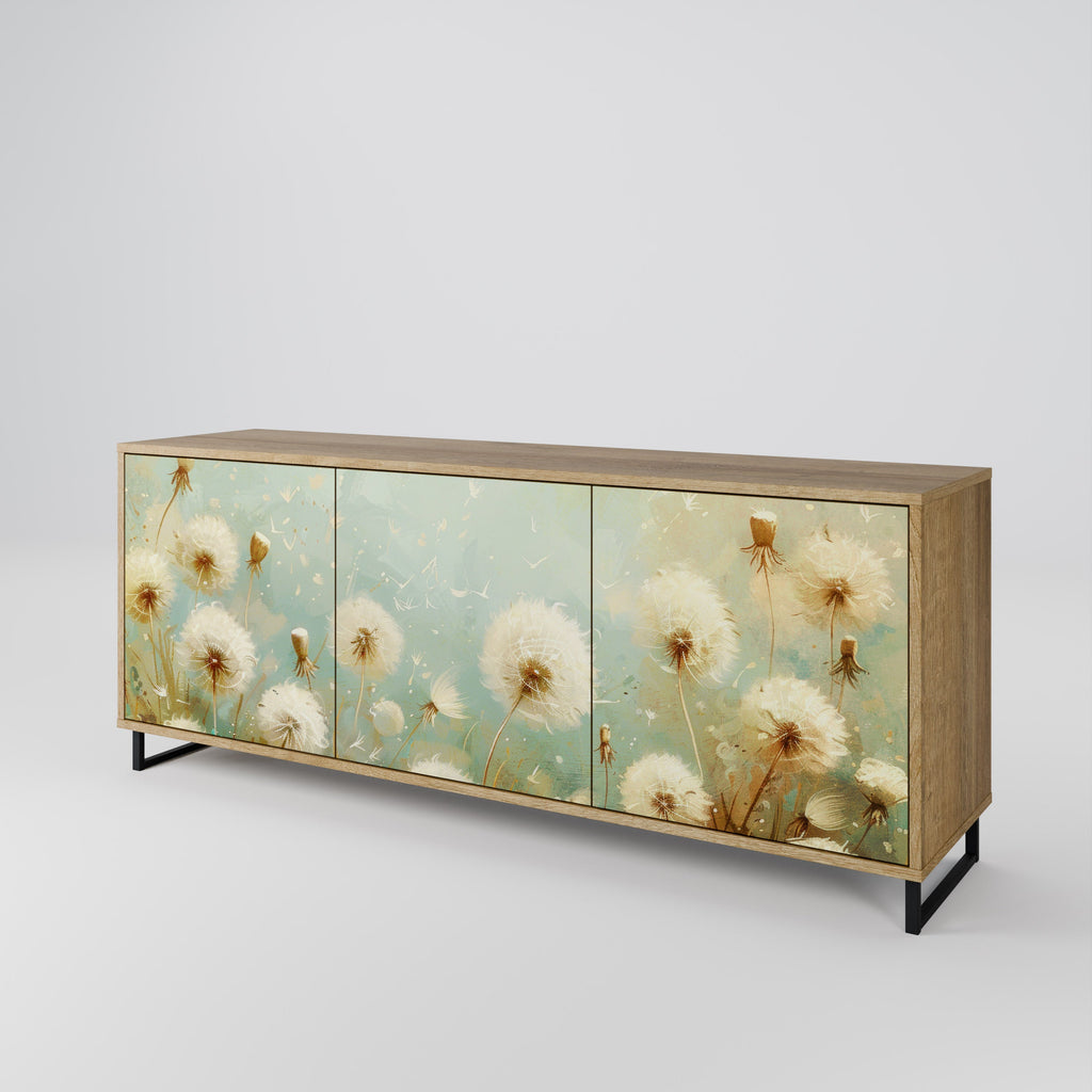 Buffet 3 portes DREAMY MEADOW effet chêne