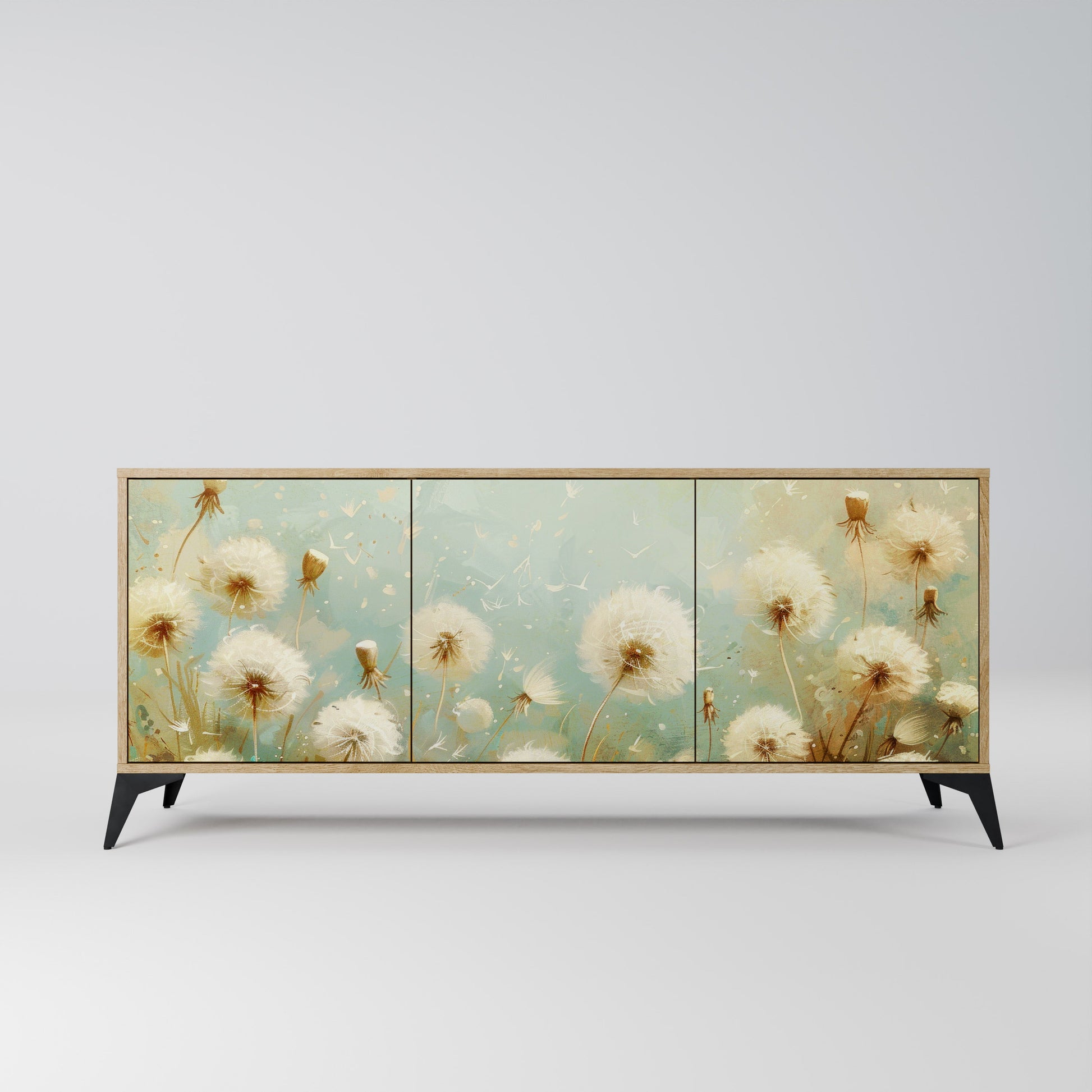 Buffet 3 portes DREAMY MEADOW effet chêne