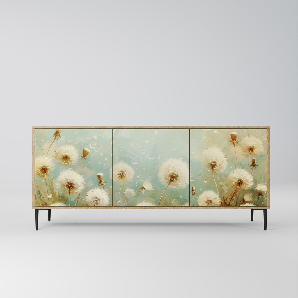Buffet 3 portes DREAMY MEADOW effet chêne