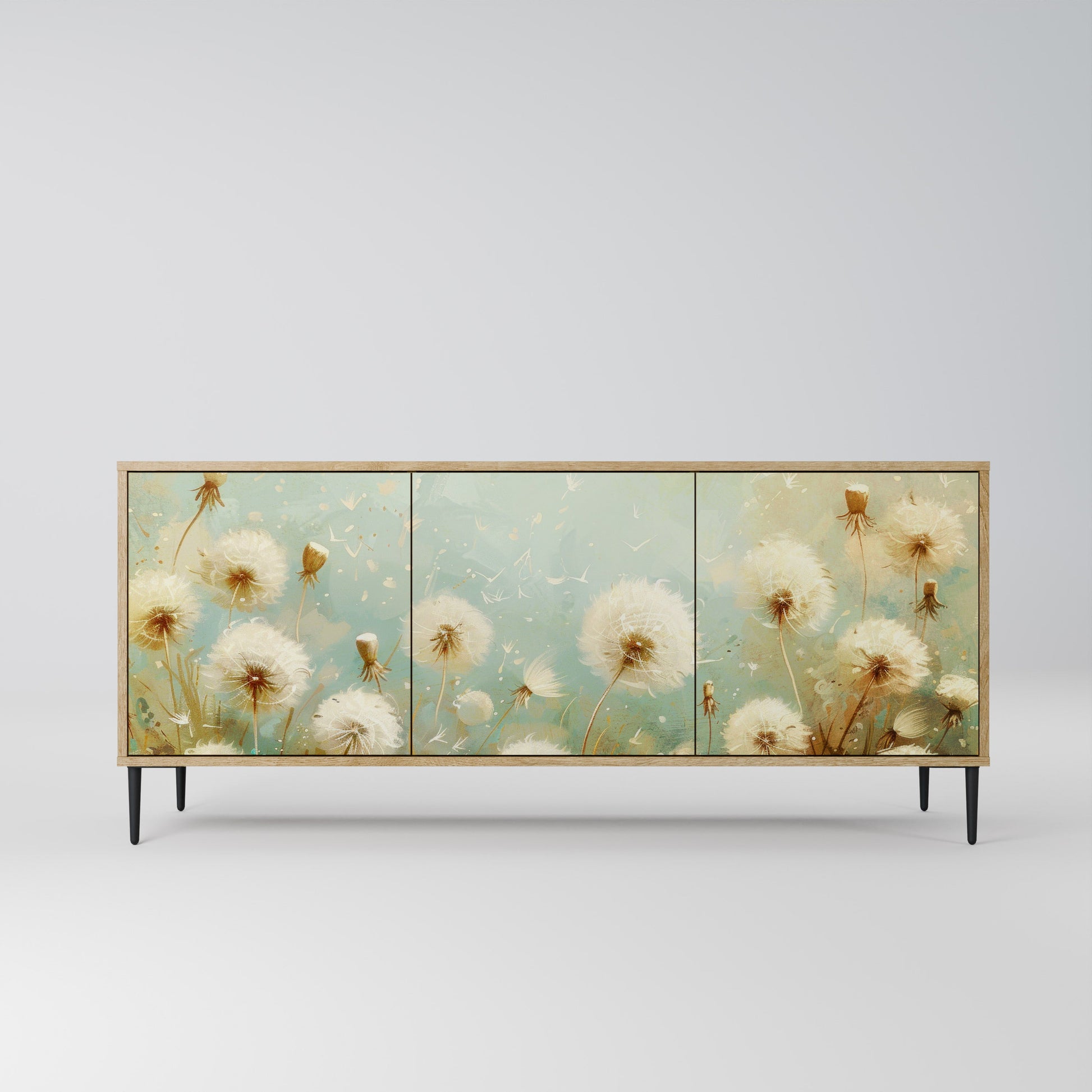 Buffet 3 portes DREAMY MEADOW effet chêne