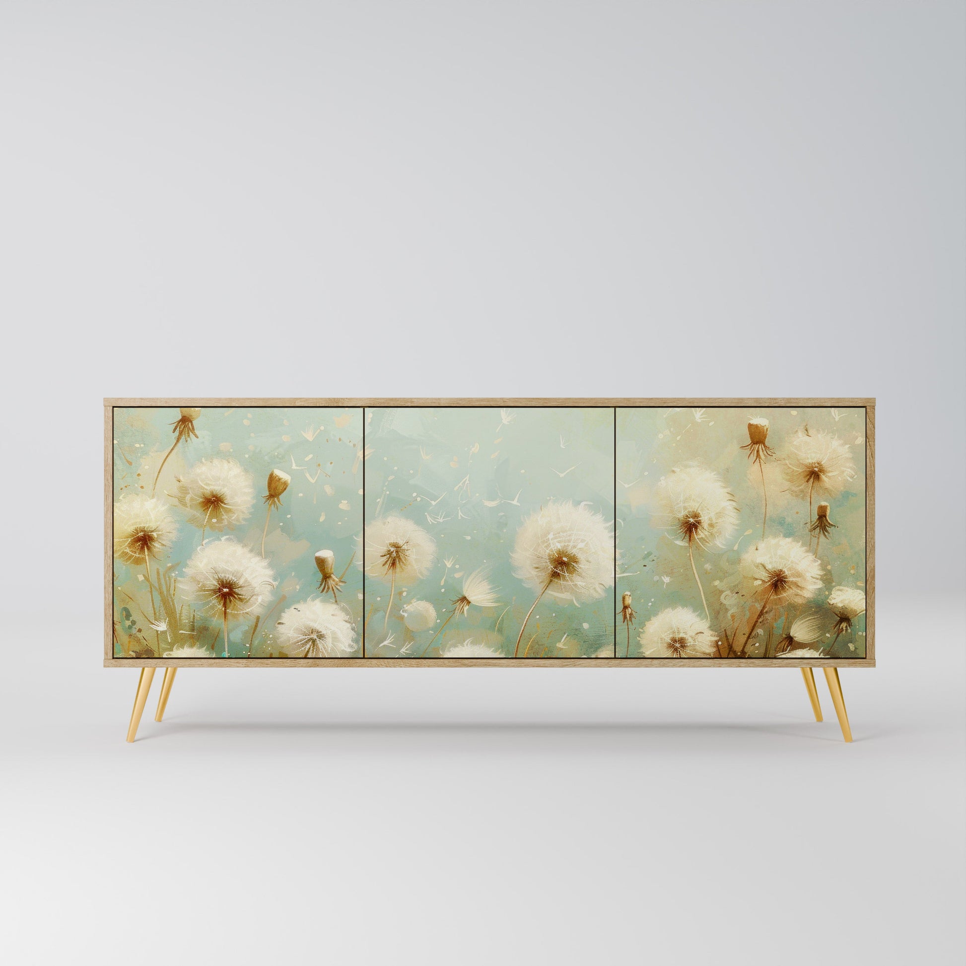 Buffet 3 portes DREAMY MEADOW effet chêne