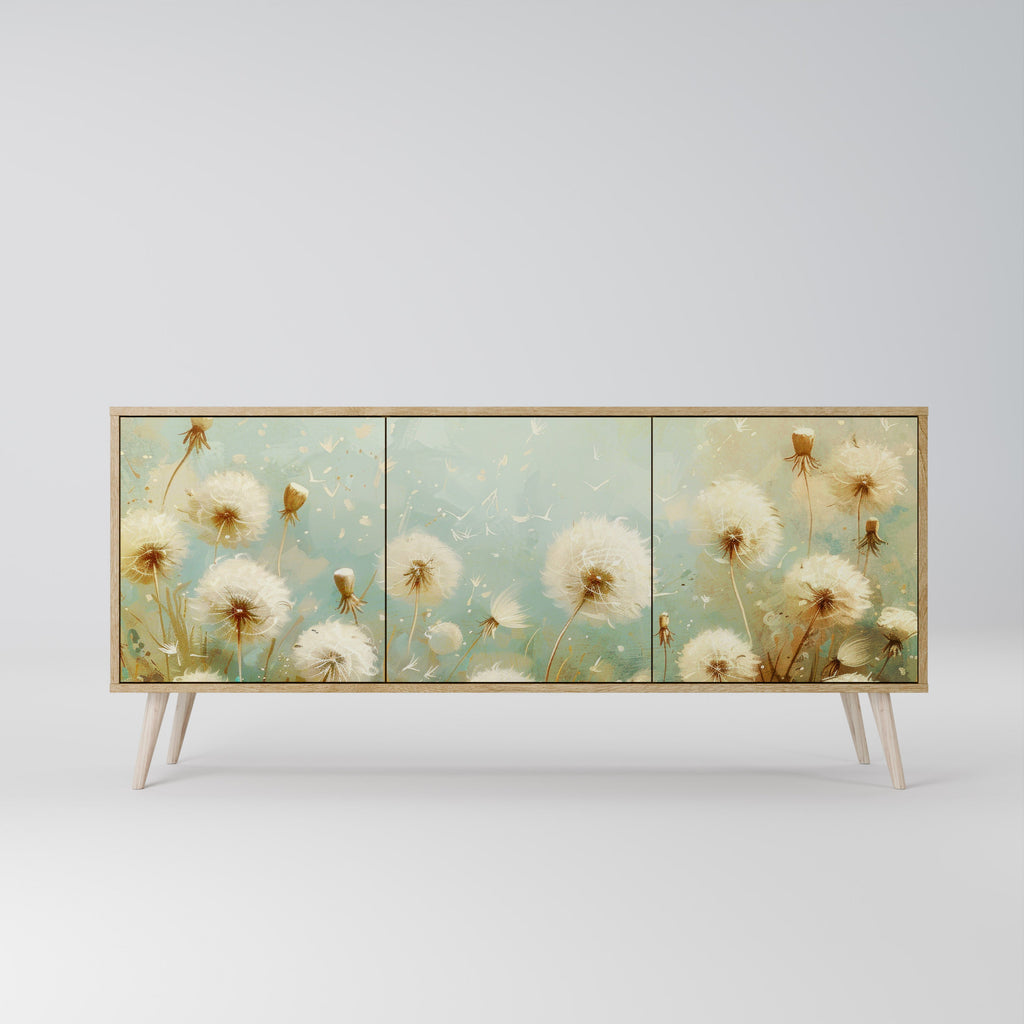 Buffet 3 portes DREAMY MEADOW effet chêne