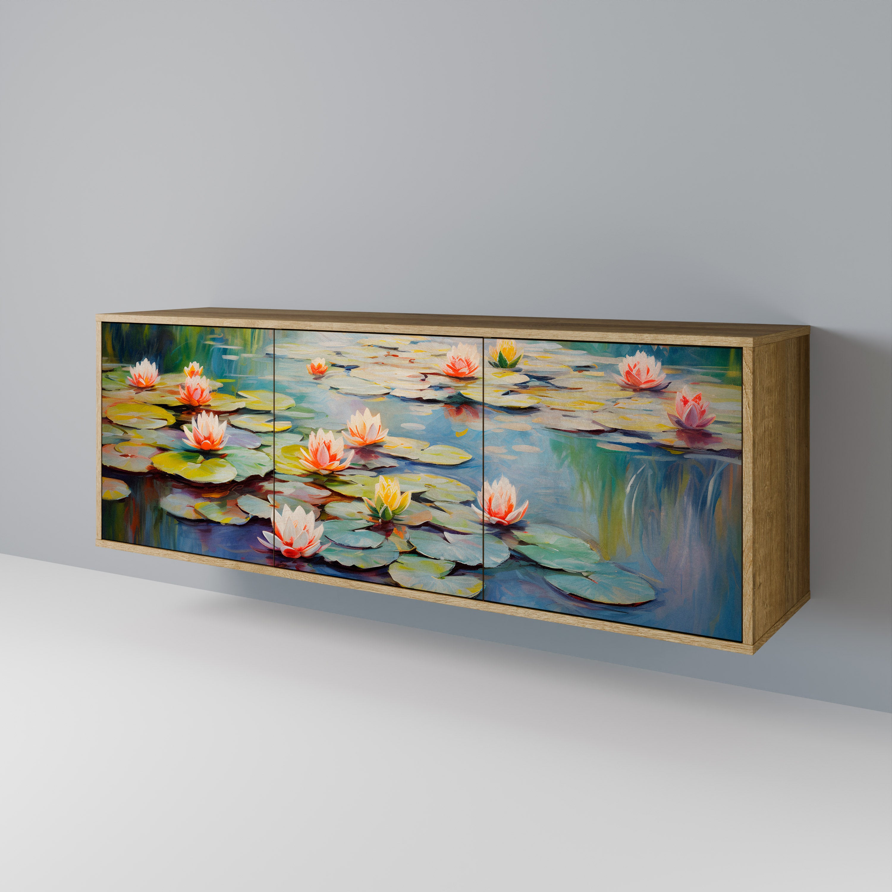 BLOOMING WATERS 3-Door Sideboard