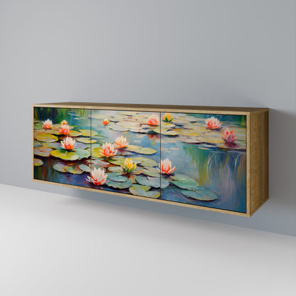 BLOOMING WATERS 3-Door Sideboard