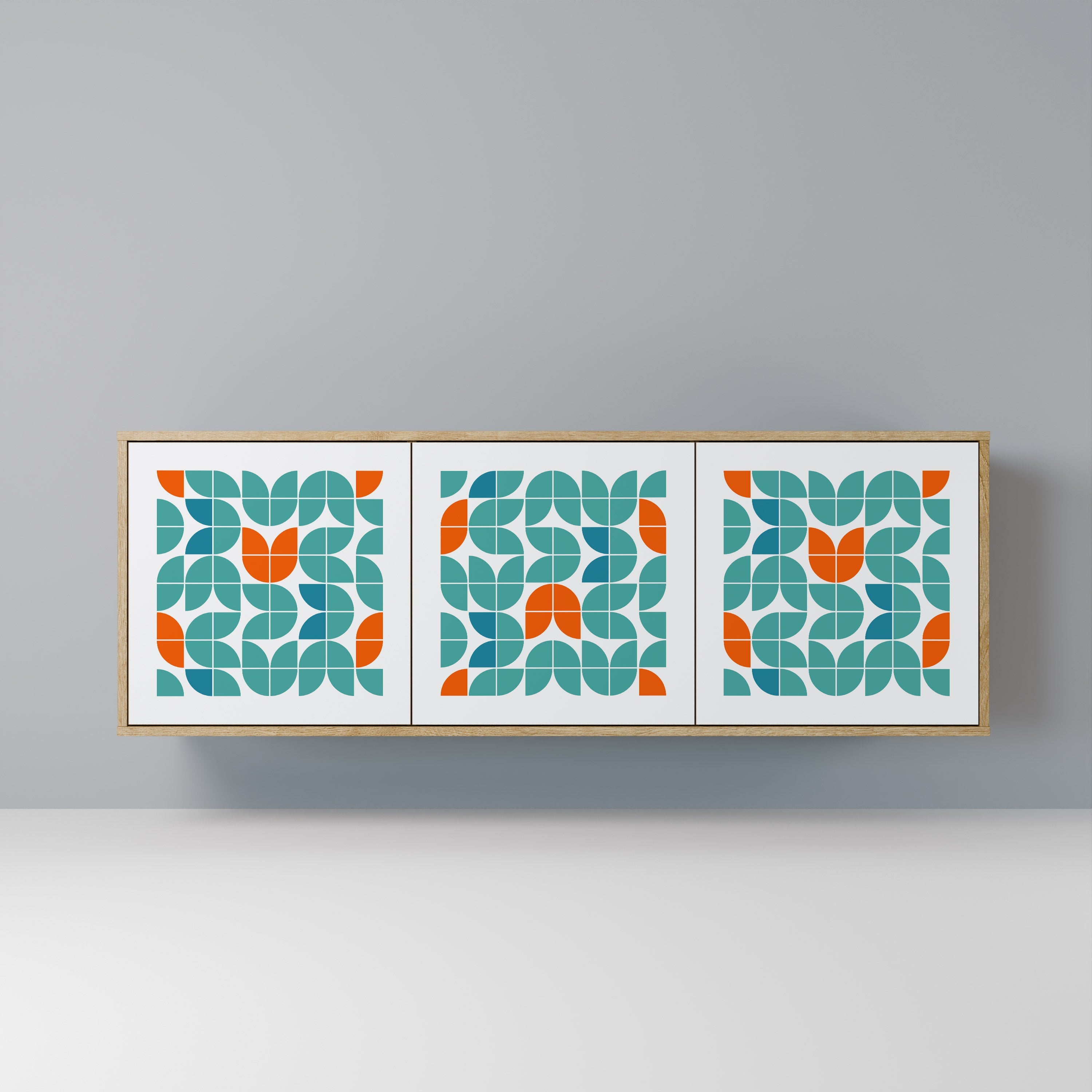 Buffet 3 portes BE THE CHANGE effet chêne