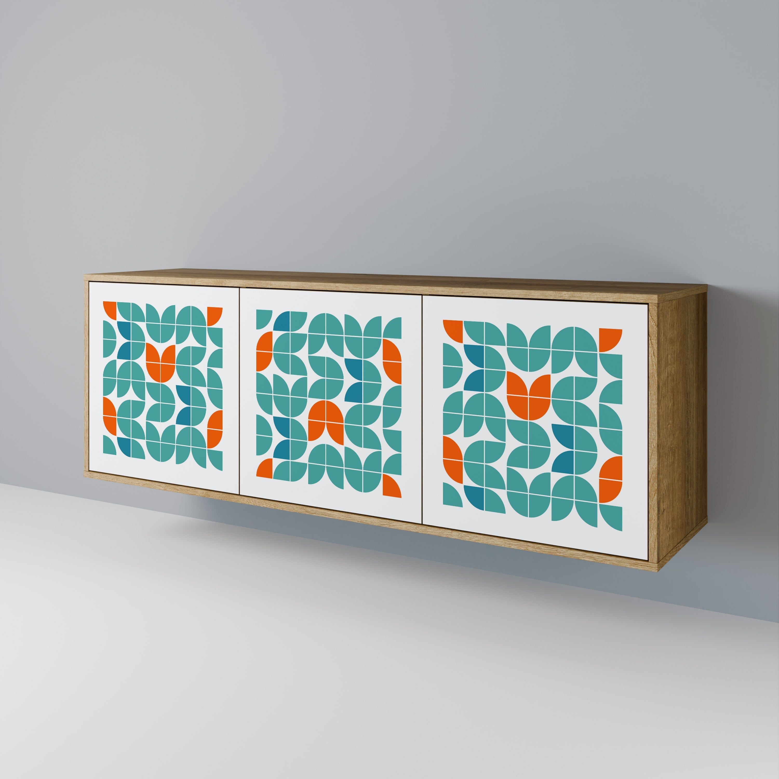 Buffet 3 portes BE THE CHANGE effet chêne