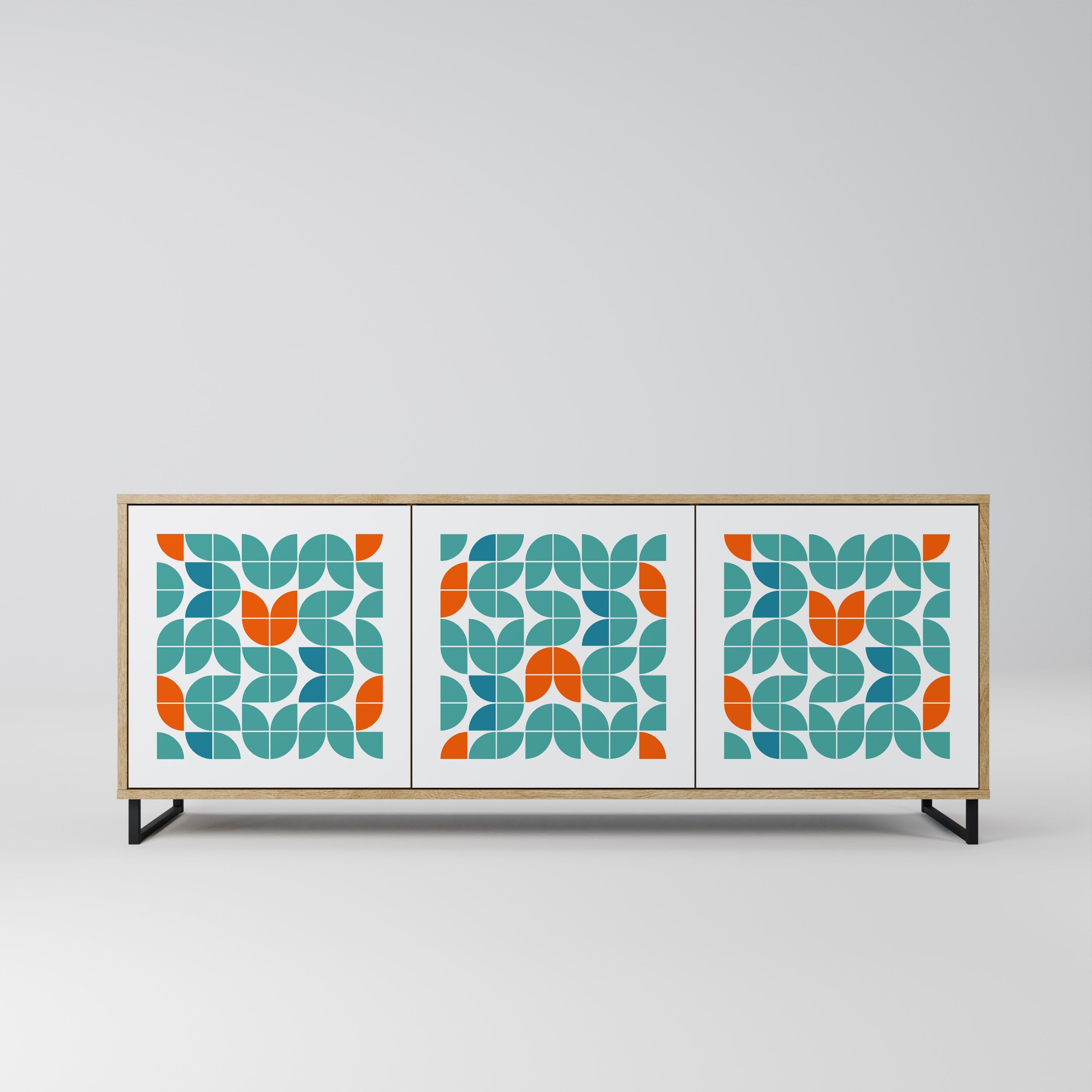 Buffet 3 portes BE THE CHANGE effet chêne