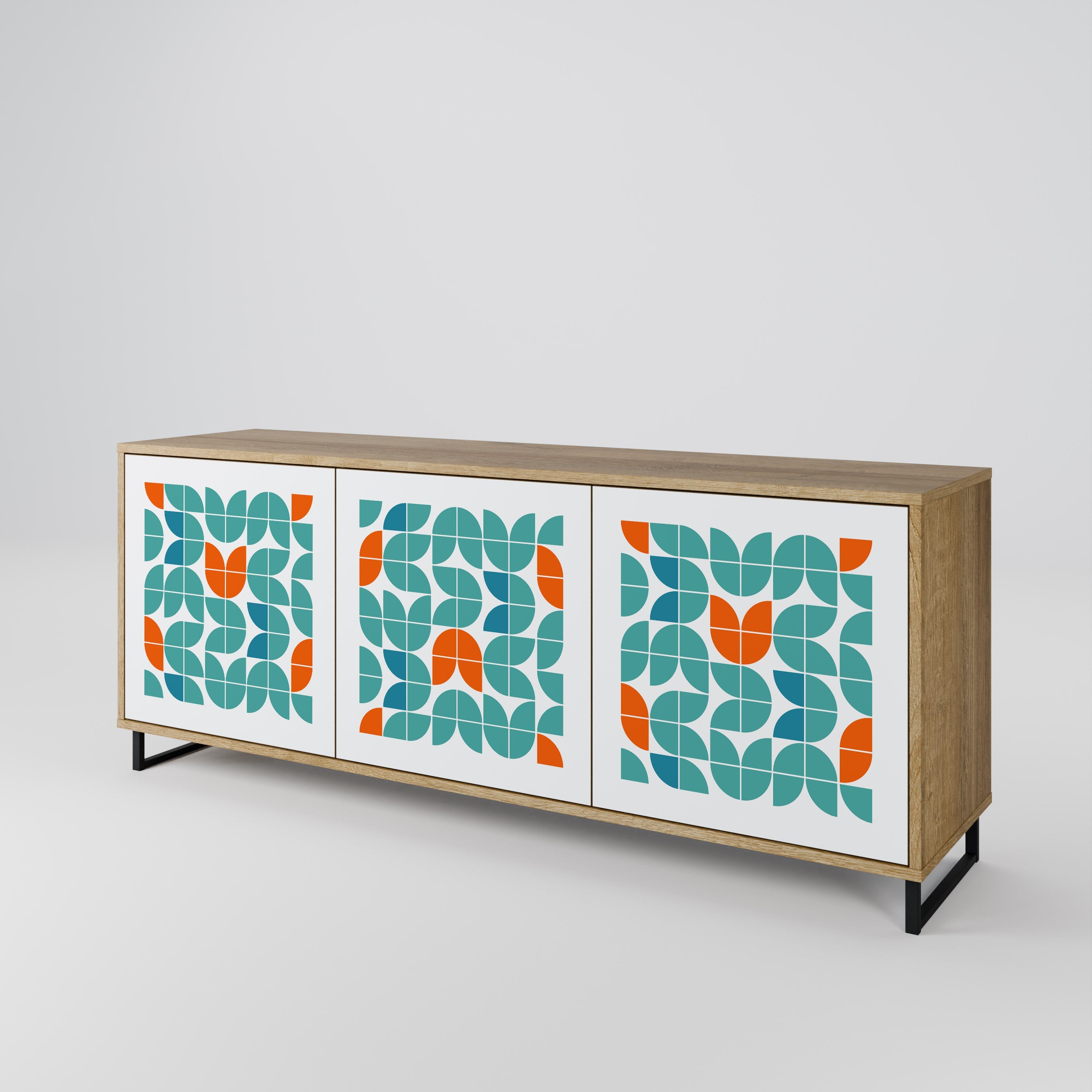 Buffet 3 portes BE THE CHANGE effet chêne