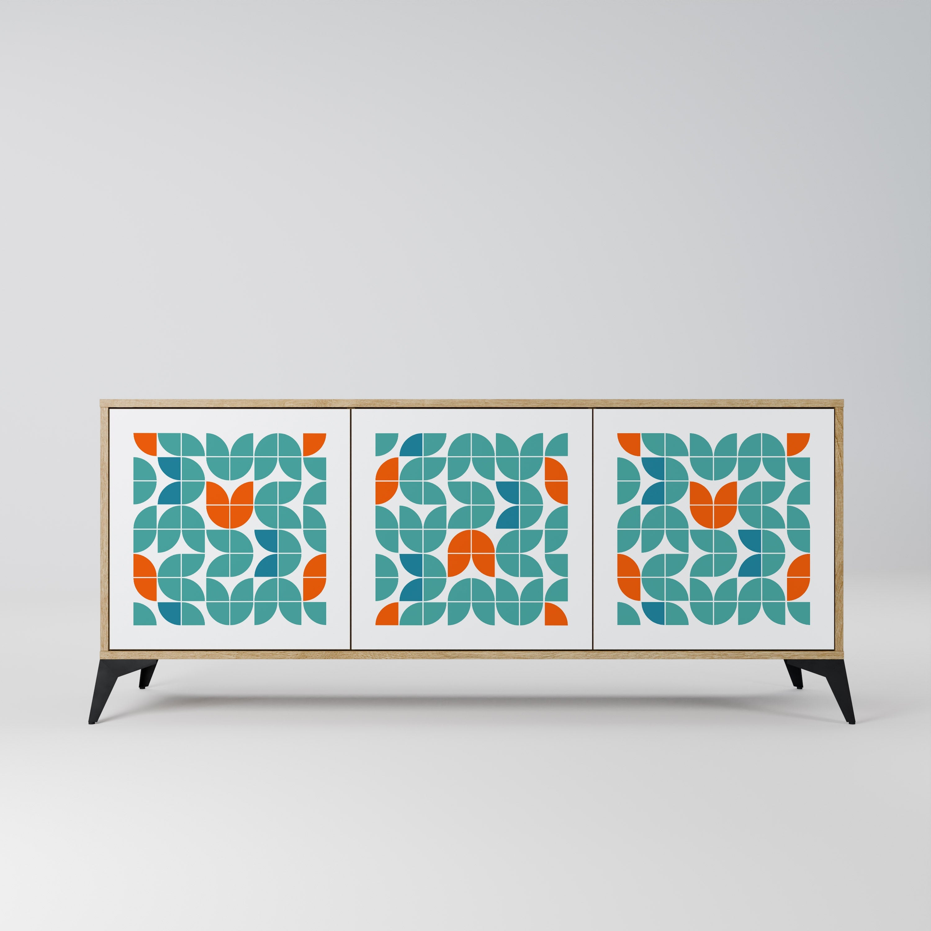 Buffet 3 portes BE THE CHANGE effet chêne