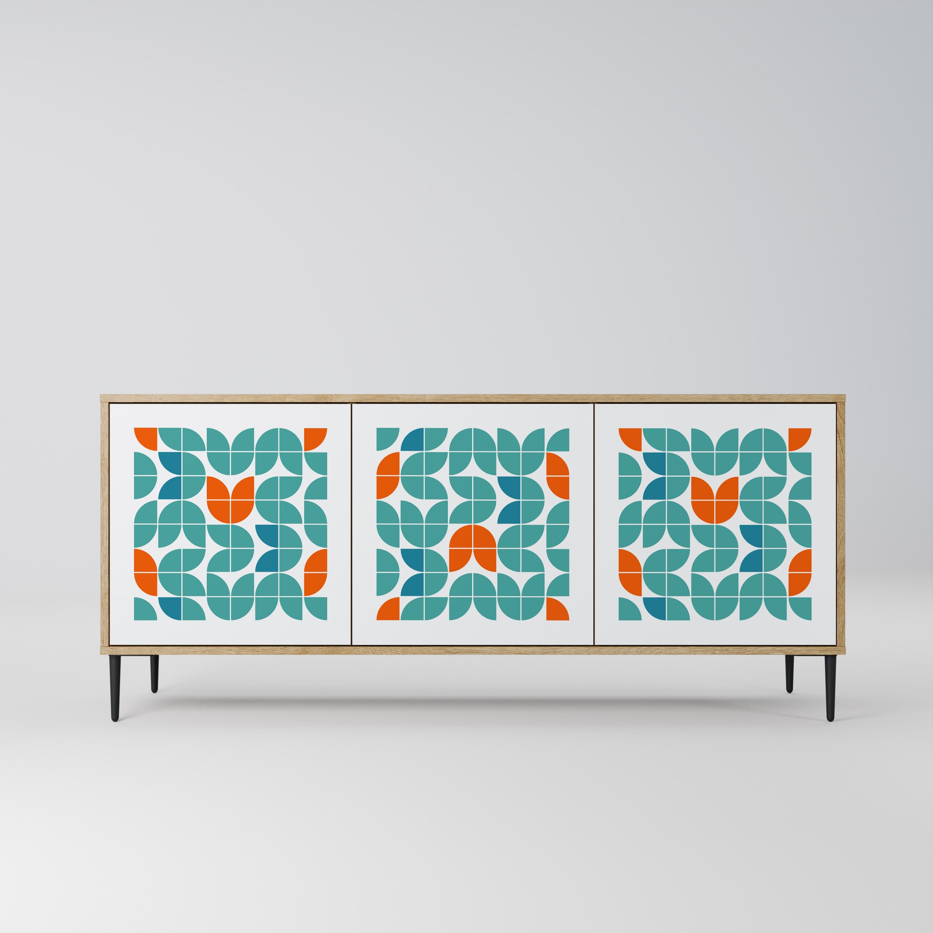 Buffet 3 portes BE THE CHANGE effet chêne