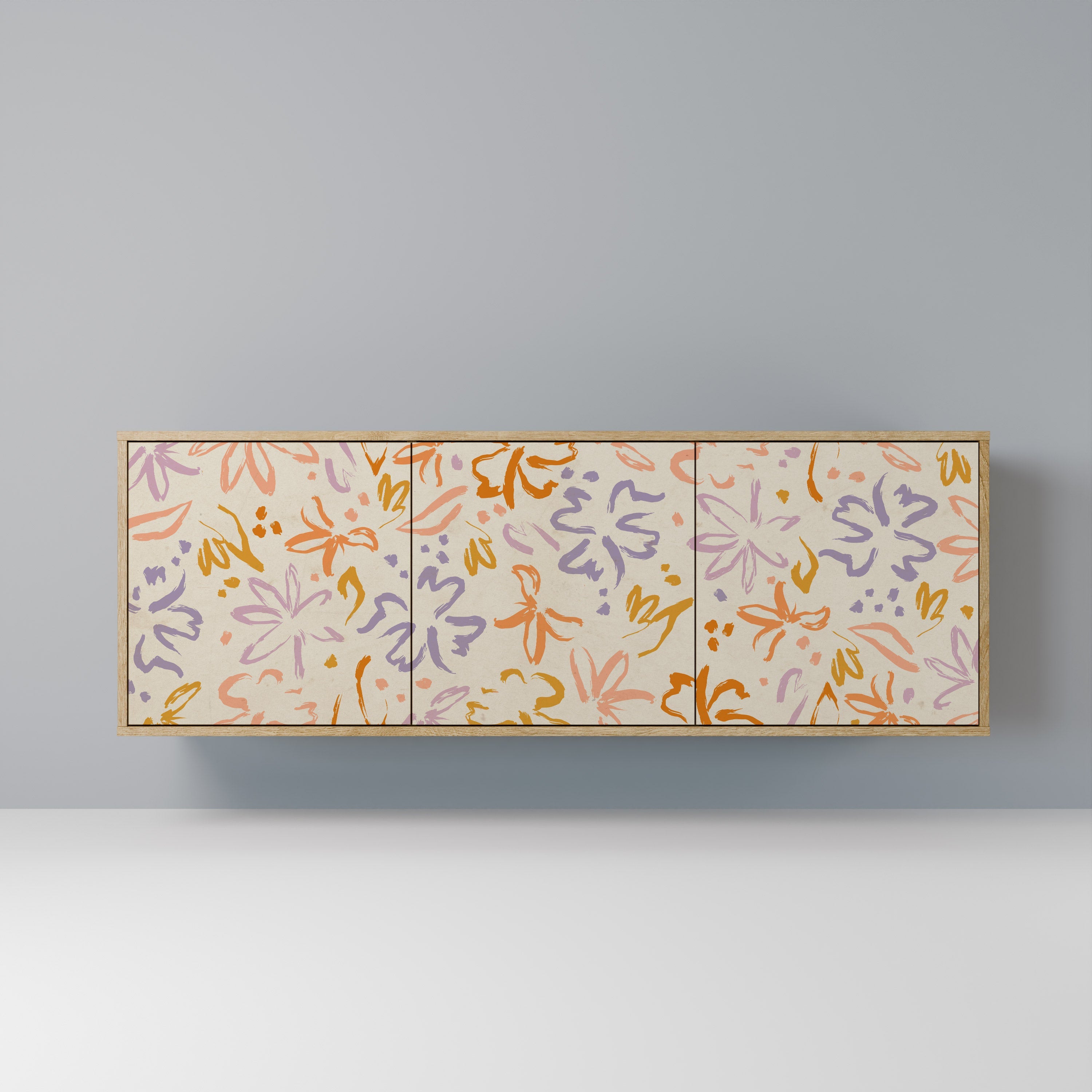 Buffet 3 portes SPRING WHIMSY effet chêne