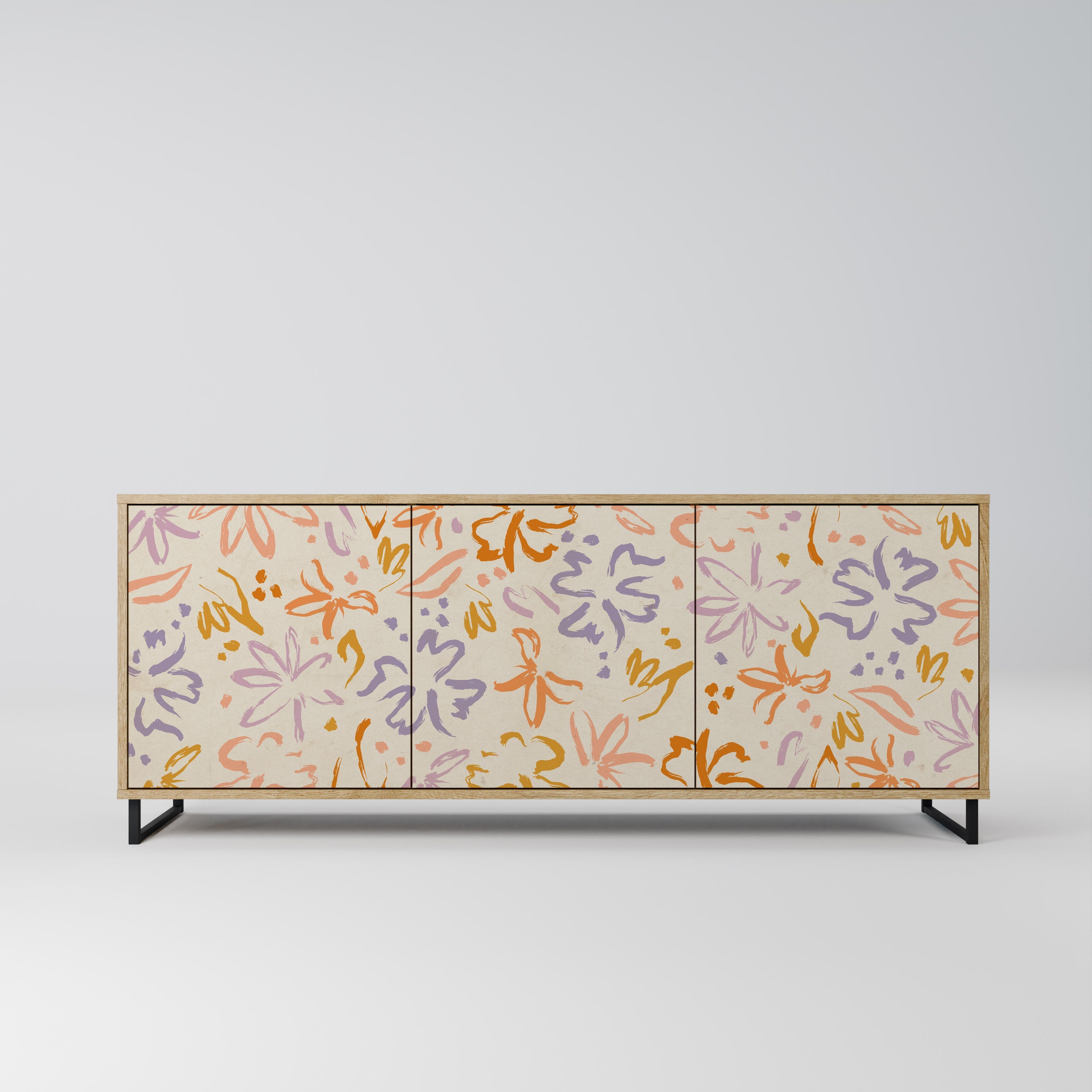 Buffet 3 portes SPRING WHIMSY effet chêne