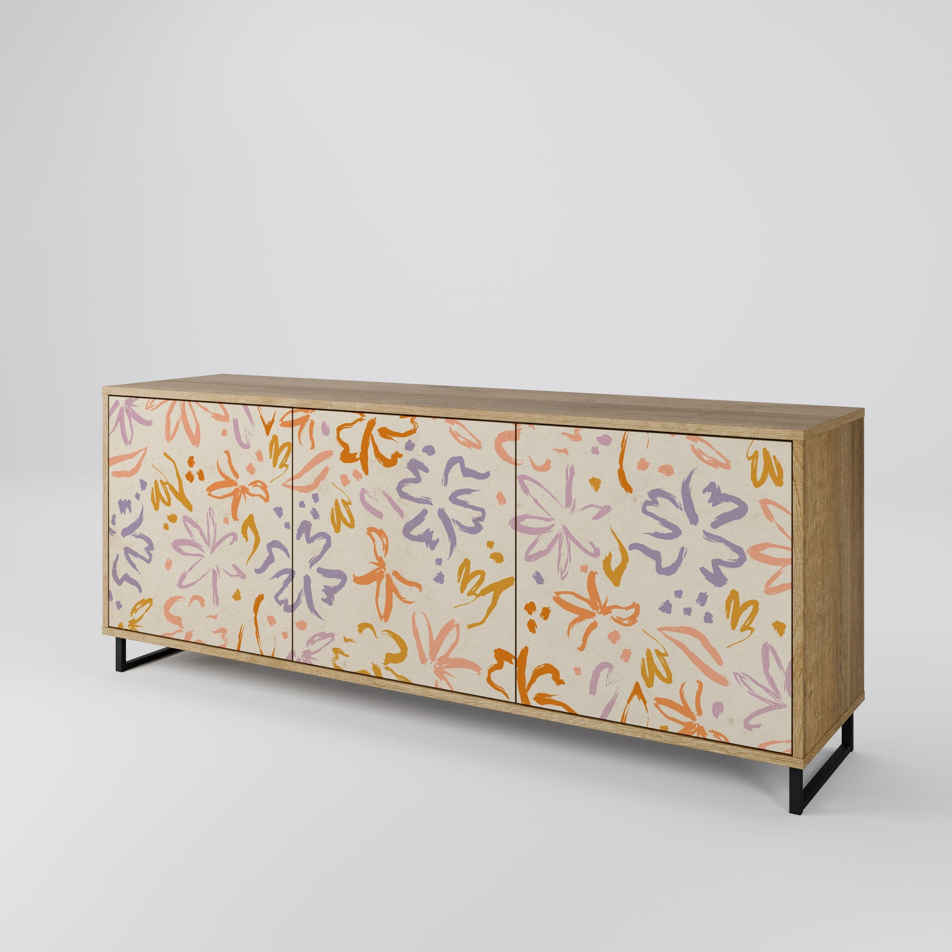 Buffet 3 portes SPRING WHIMSY effet chêne